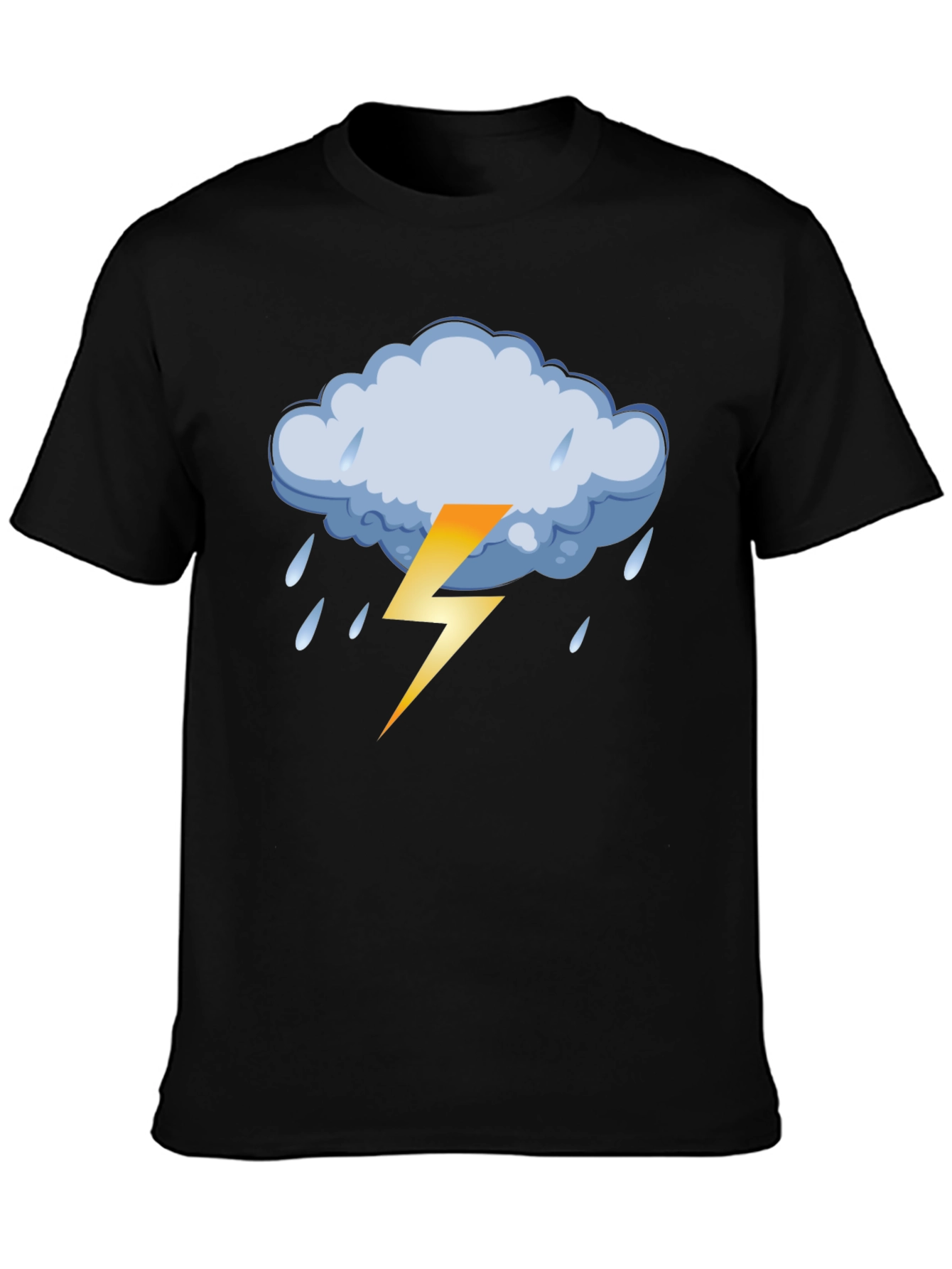 Stormy Weather Graphic Tee - Black Cotton T-Shirt