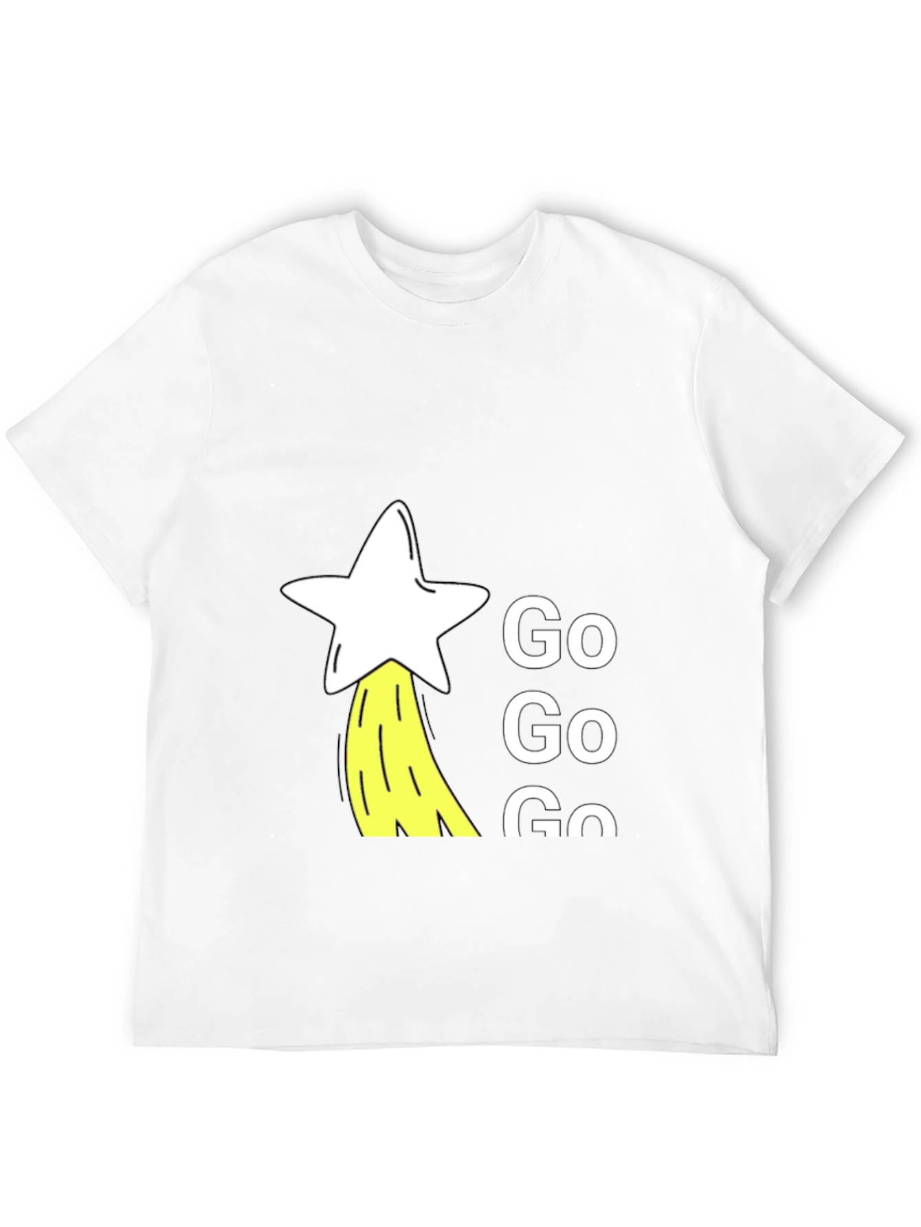 Go Go Go Star Graphic Black T-Shirt