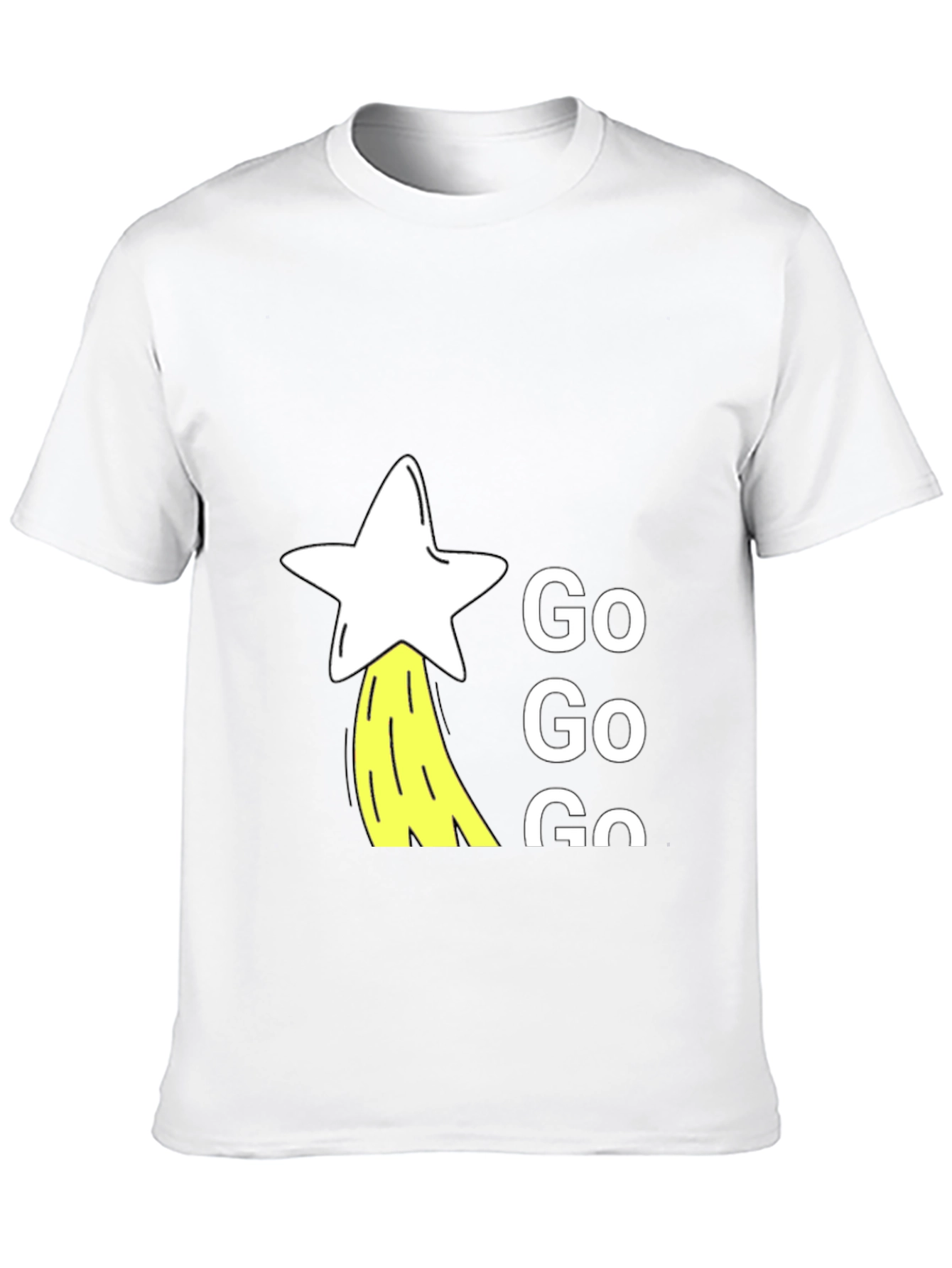 Go Go Go Star Graphic Black T-Shirt