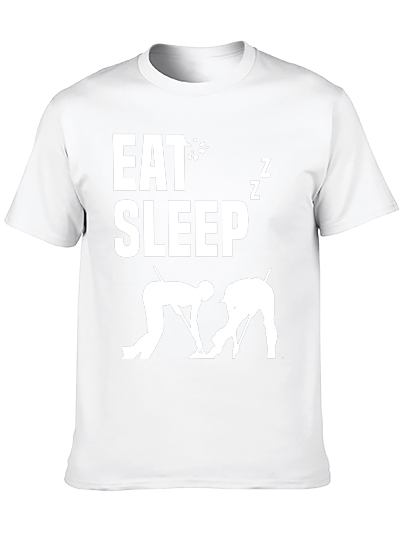 Eat Sleep Curling T-Shirt - Novelty Sports Tee