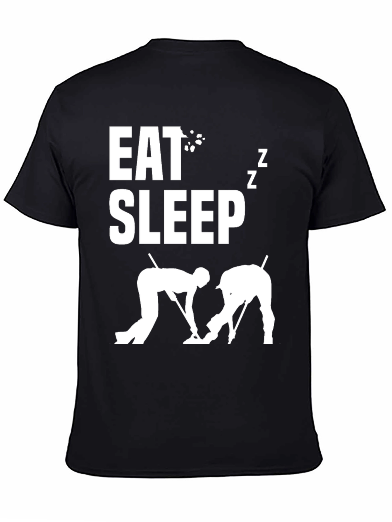 Eat Sleep Curling T-Shirt - Novelty Sports Tee
