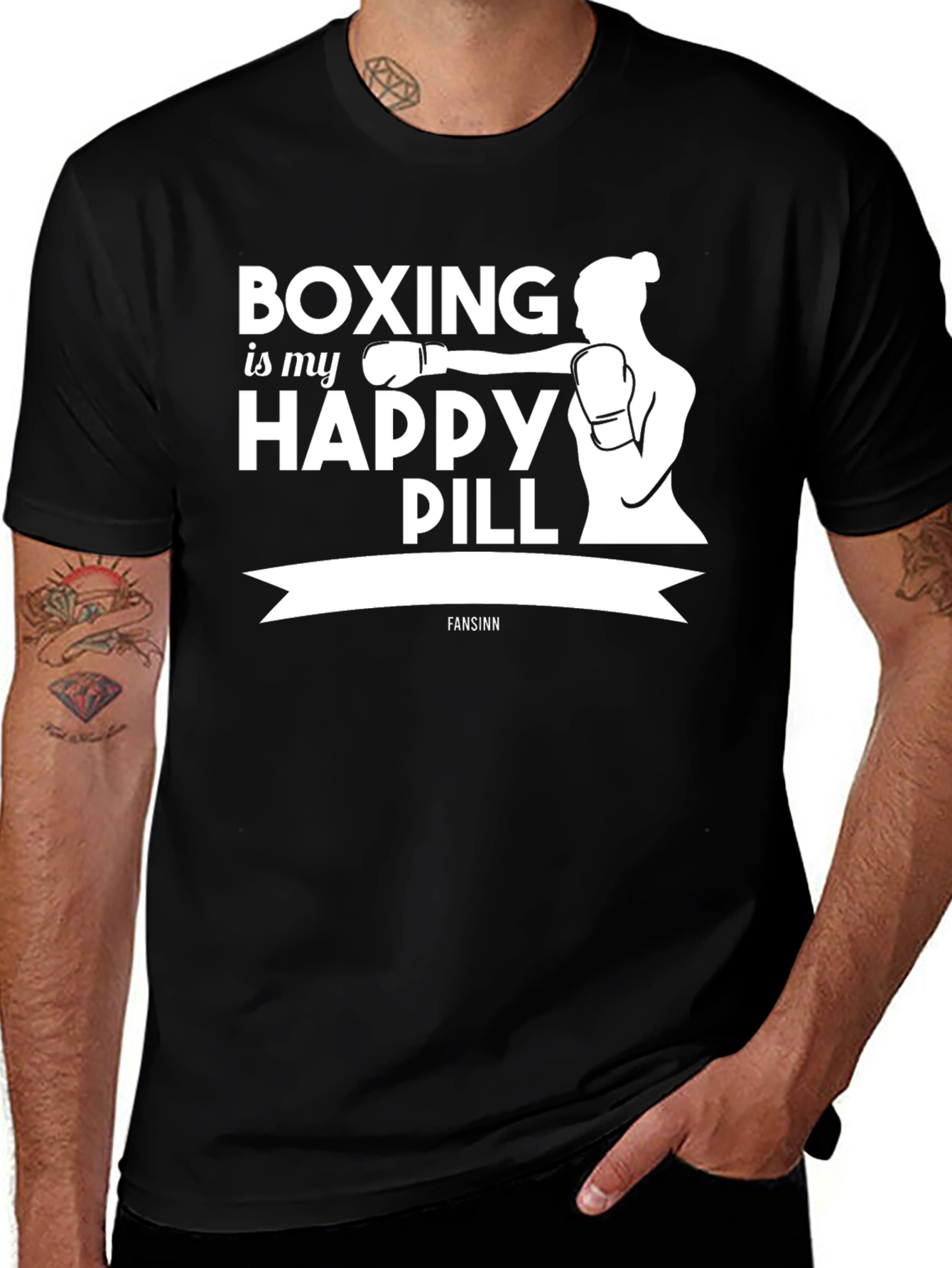 Boxing Happy Pill T-Shirt - Workout Motivation Tee