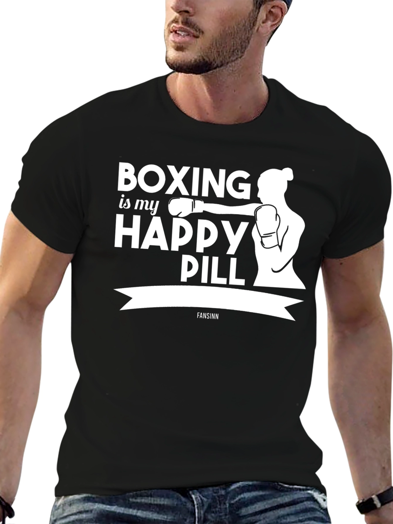 Boxing Happy Pill T-Shirt - Workout Motivation Tee