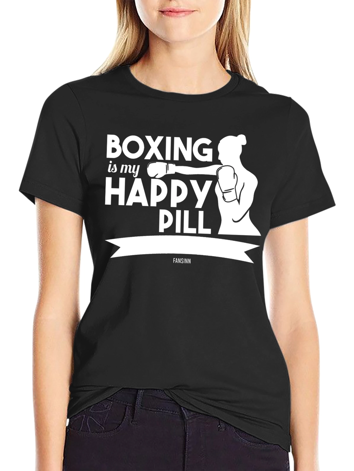 Boxing Happy Pill T-Shirt - Workout Motivation Tee