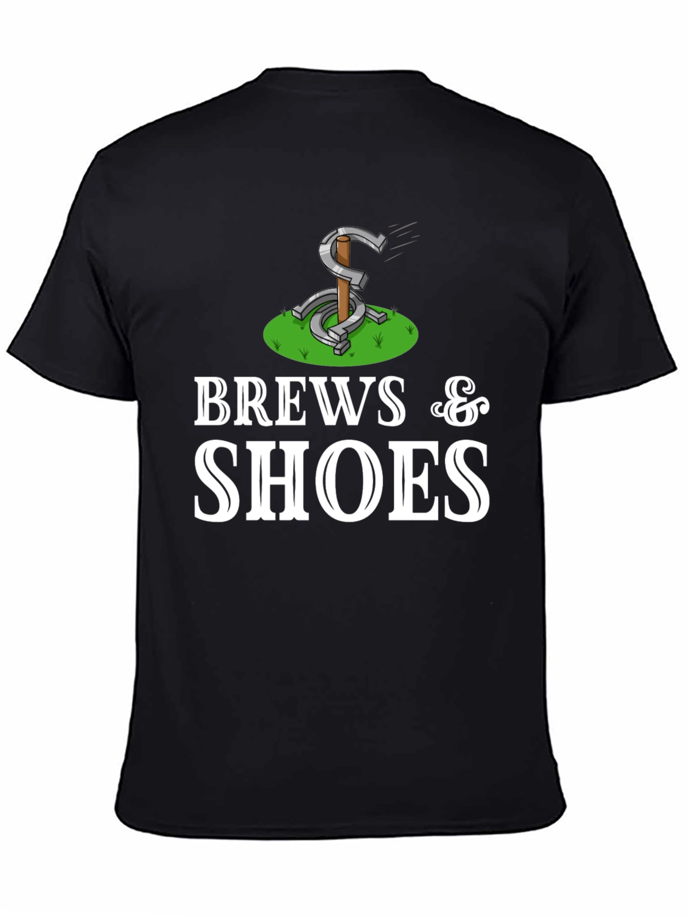 Brew & Shoes Graphic Tee Horseshoe Design