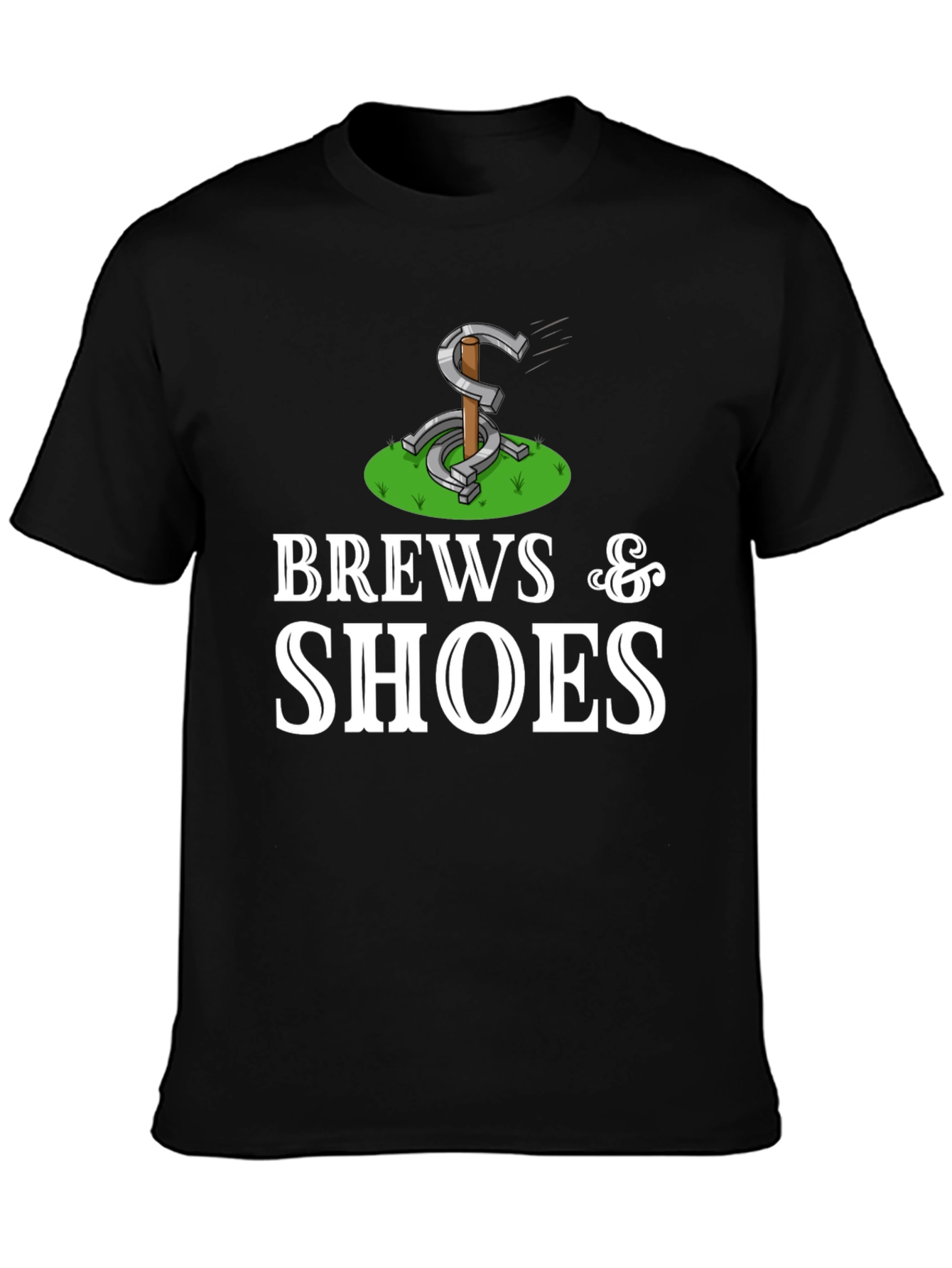 Brew & Shoes Graphic Tee Horseshoe Design