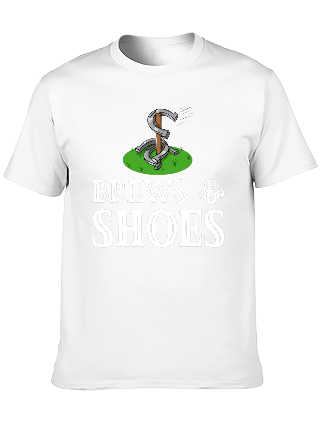Brew & Shoes Graphic Tee Horseshoe Design