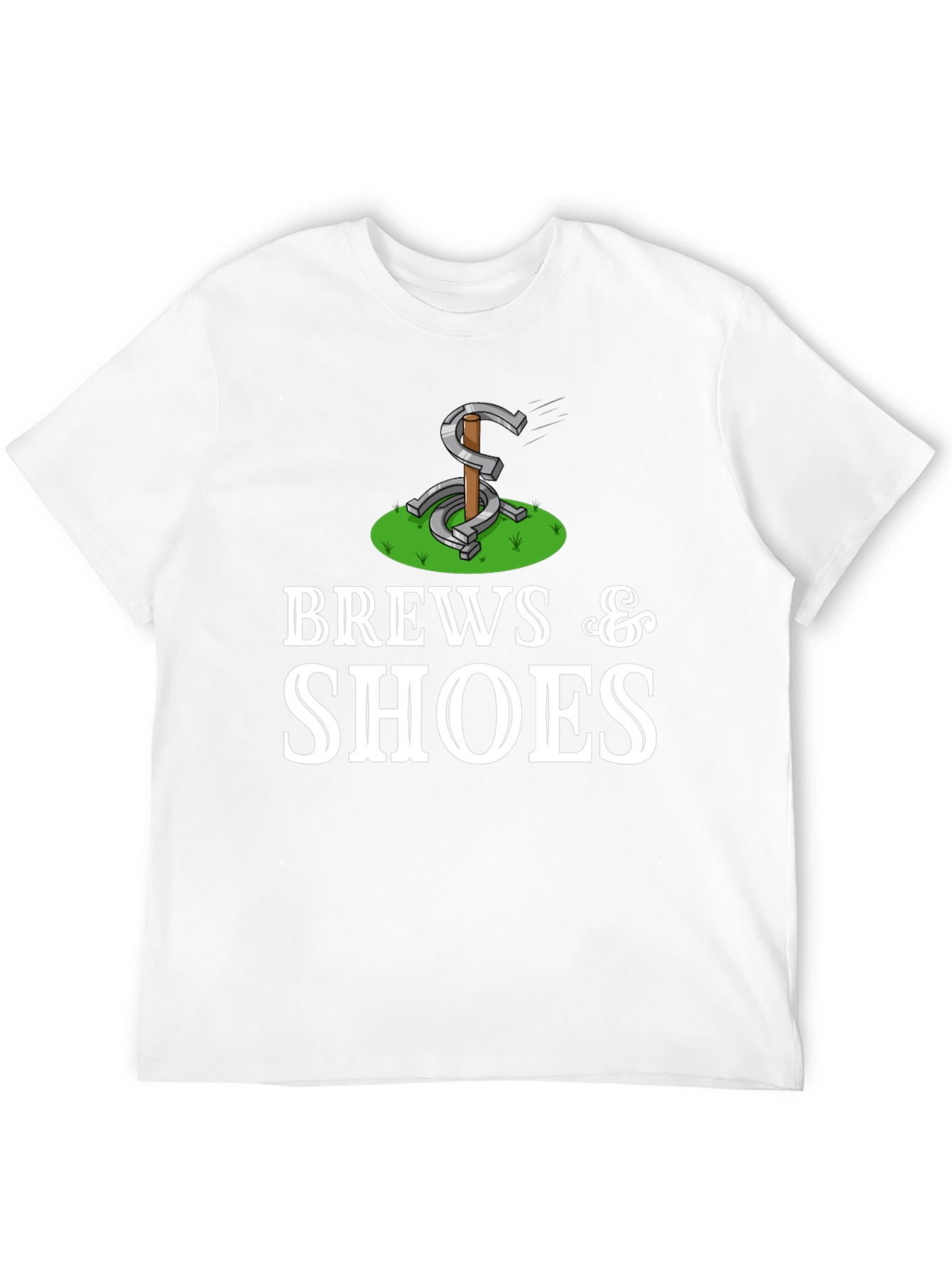 Brew & Shoes Graphic Tee Horseshoe Design