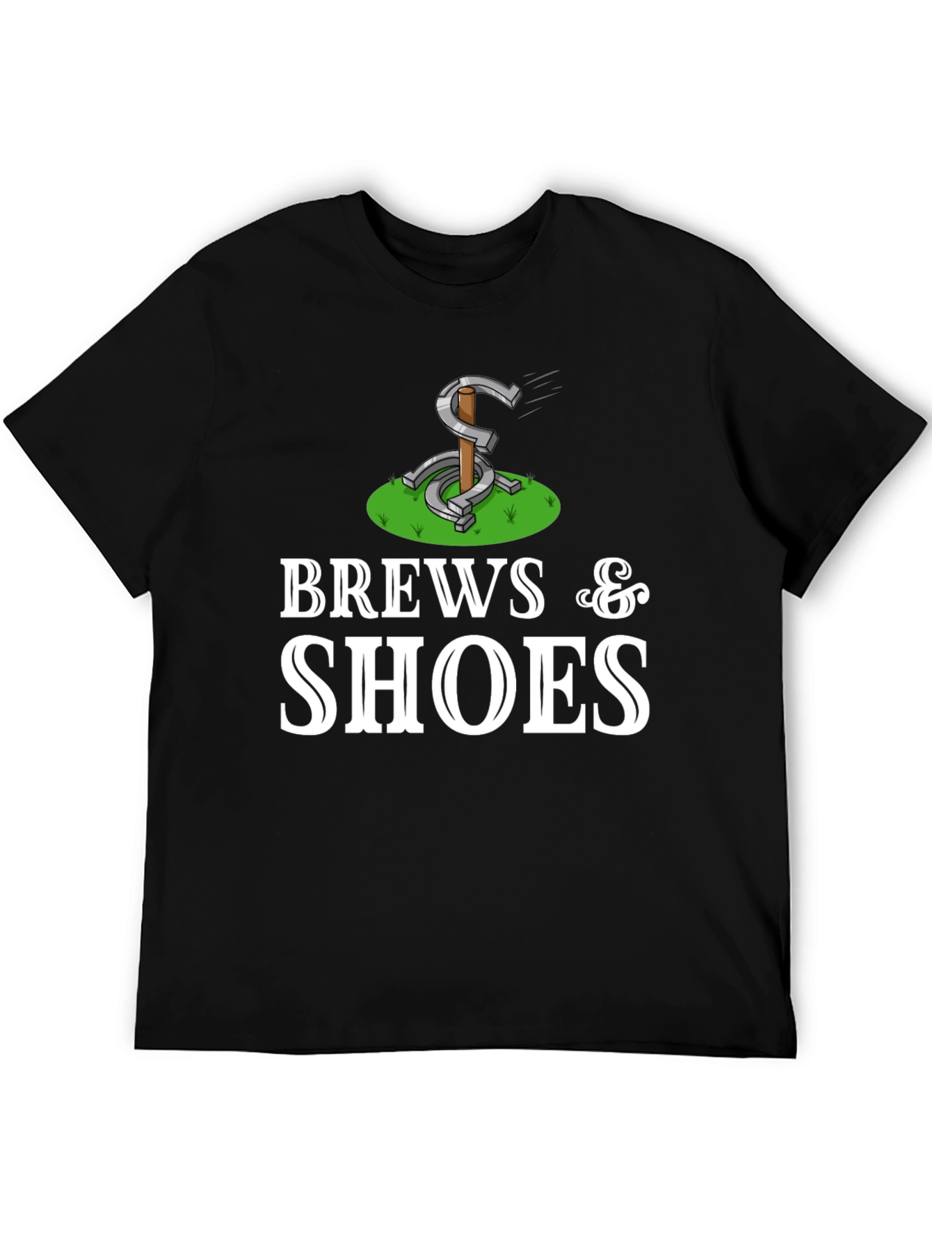 Brew & Shoes Graphic Tee Horseshoe Design