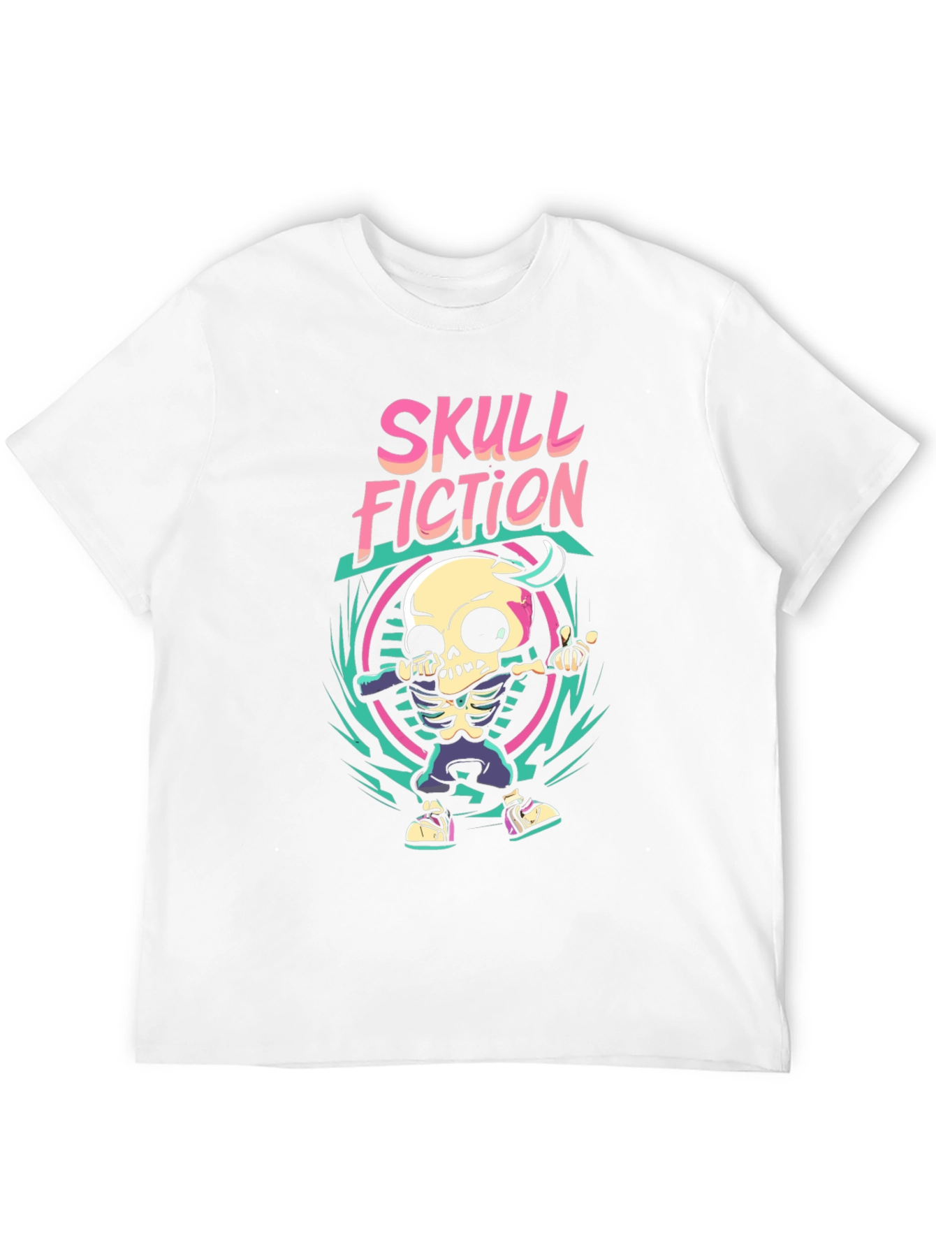 Skull Fiction Graphic Tee - Stylish Skull Design T-Shirt