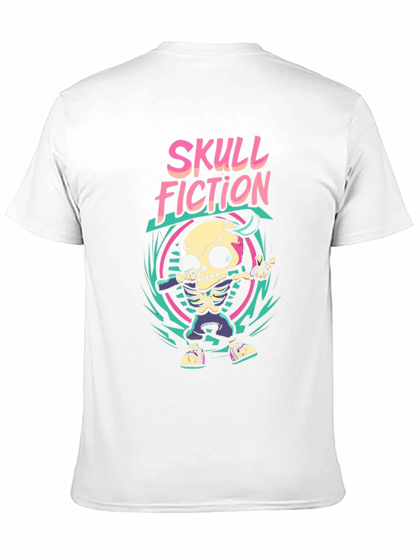 Skull Fiction Graphic Tee - Stylish Skull Design T-Shirt