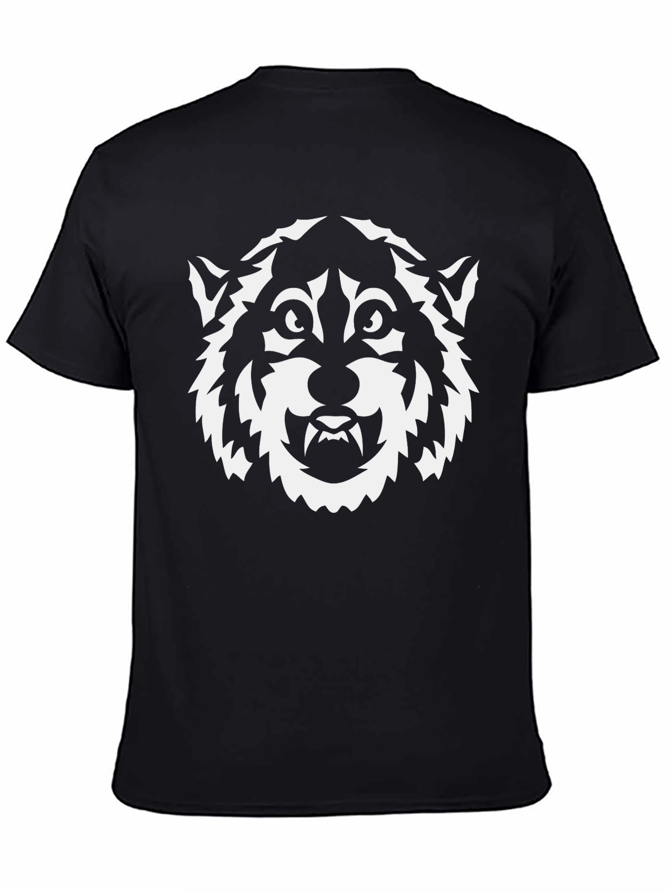 Black Wolf Graphic Tee - Stylish Mens T-Shirt