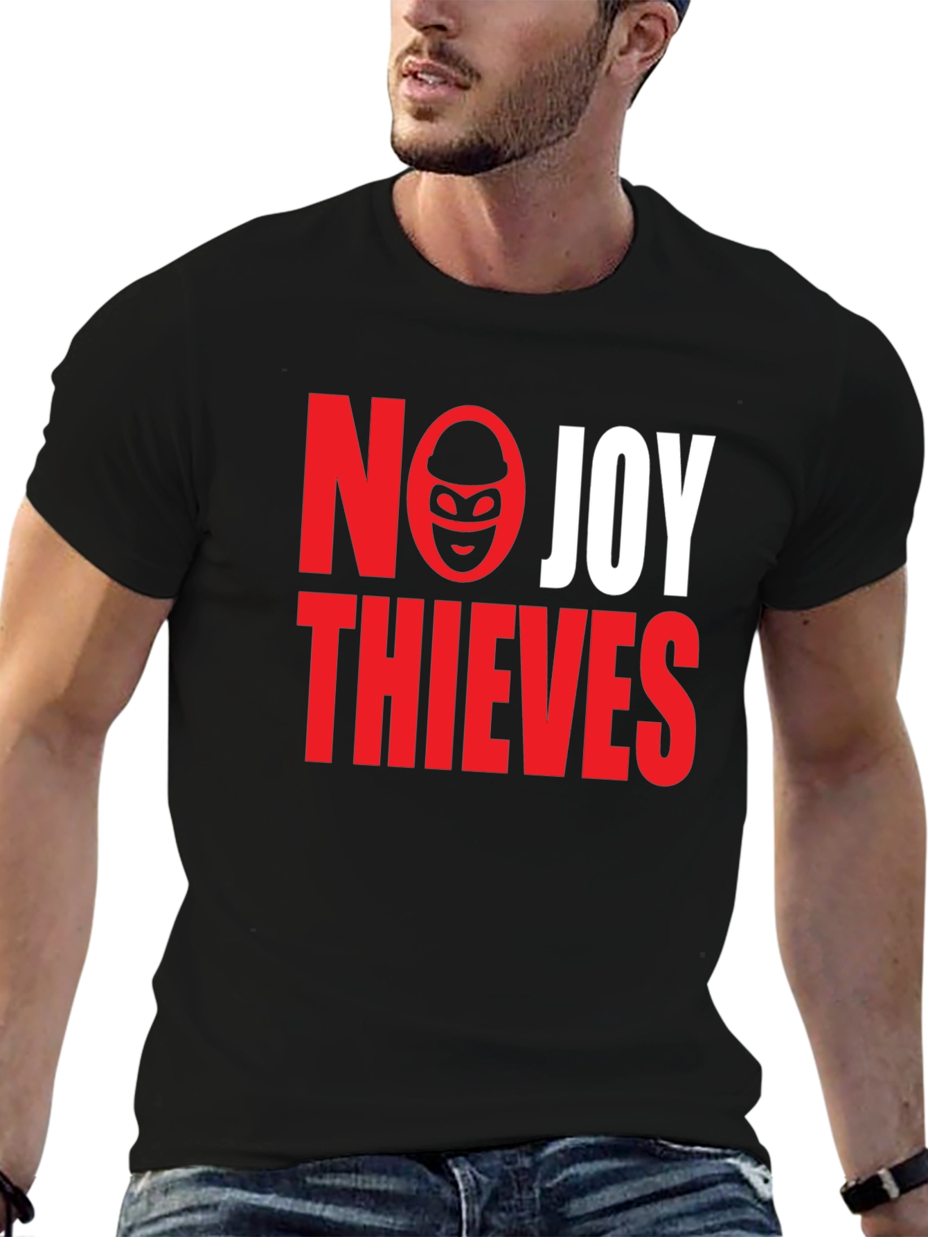 No Joy Thieves Graphic Tee - Black Cotton T-Shirt