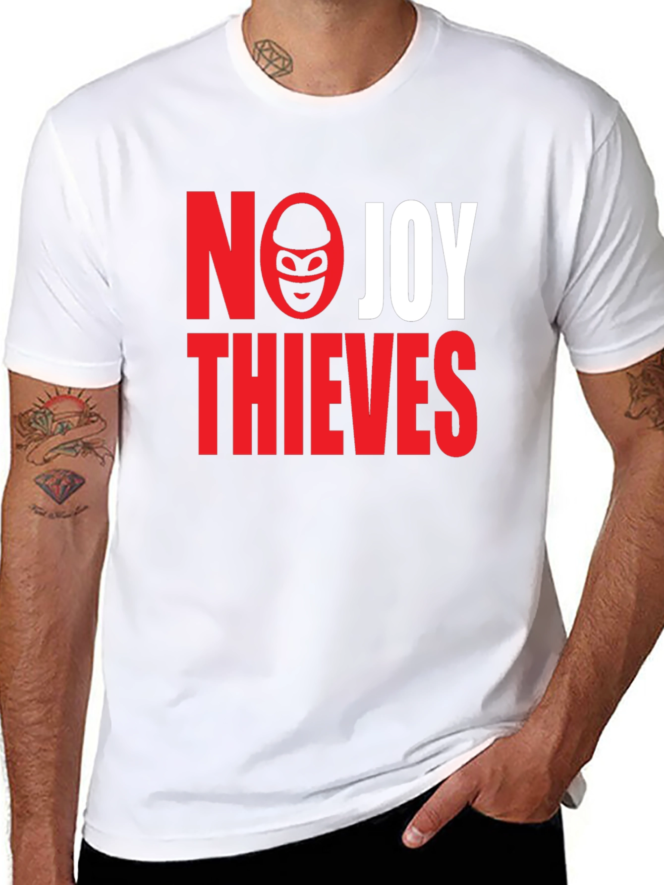No Joy Thieves Graphic Tee - Black Cotton T-Shirt