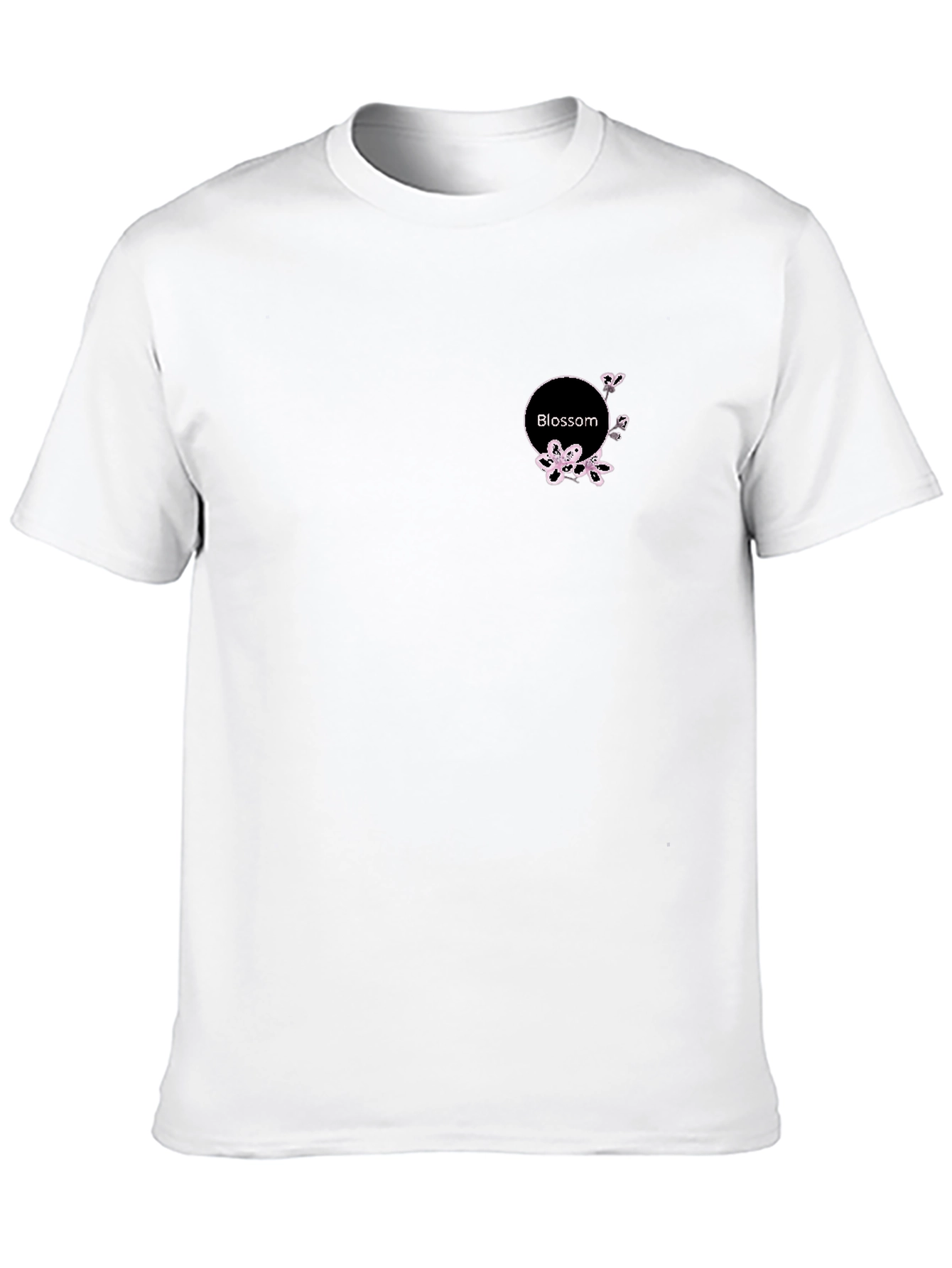 Black Blossom Circle Tee - Stylish Casual Comfort