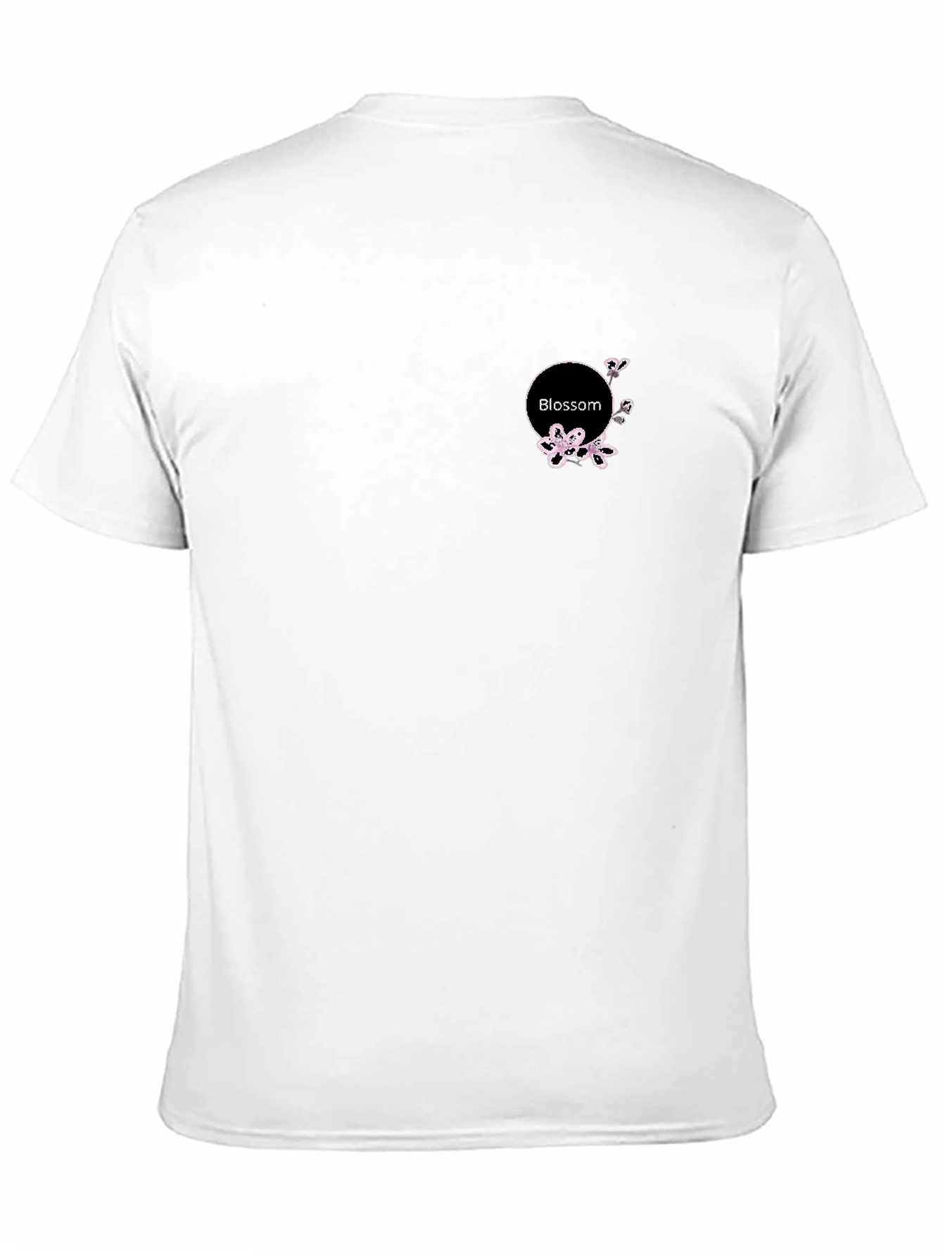 Black Blossom Circle Tee - Stylish Casual Comfort