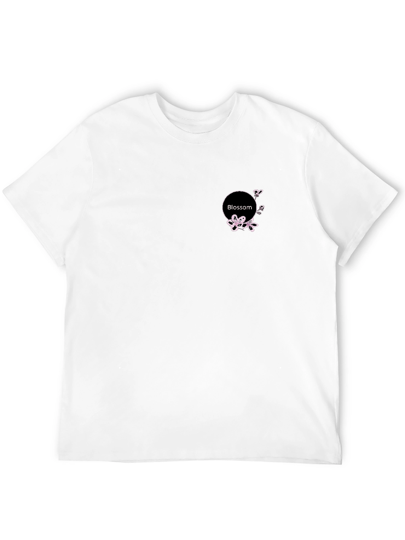 Black Blossom Circle Tee - Stylish Casual Comfort