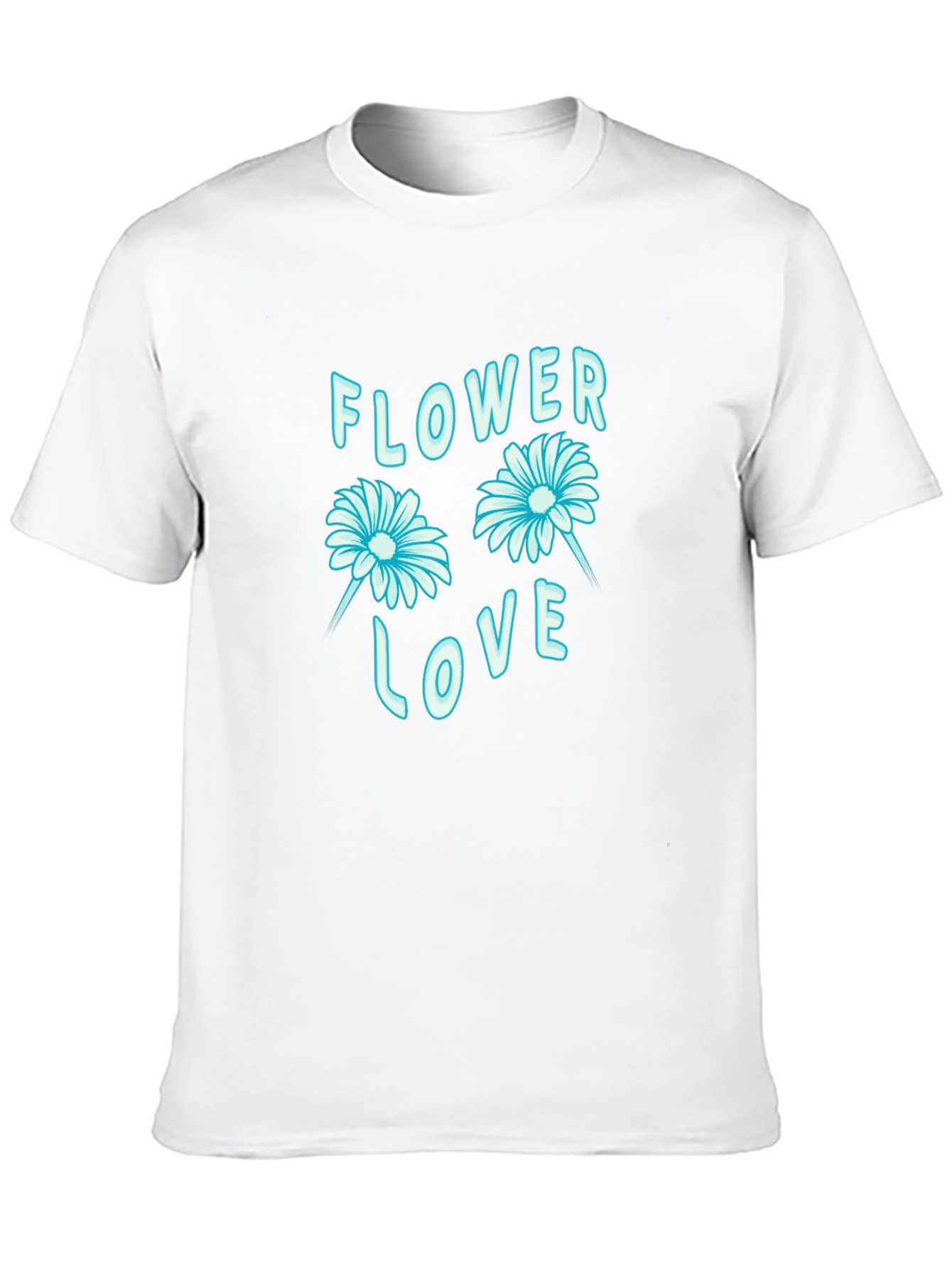 Flower Love Graphic Black T-Shirt