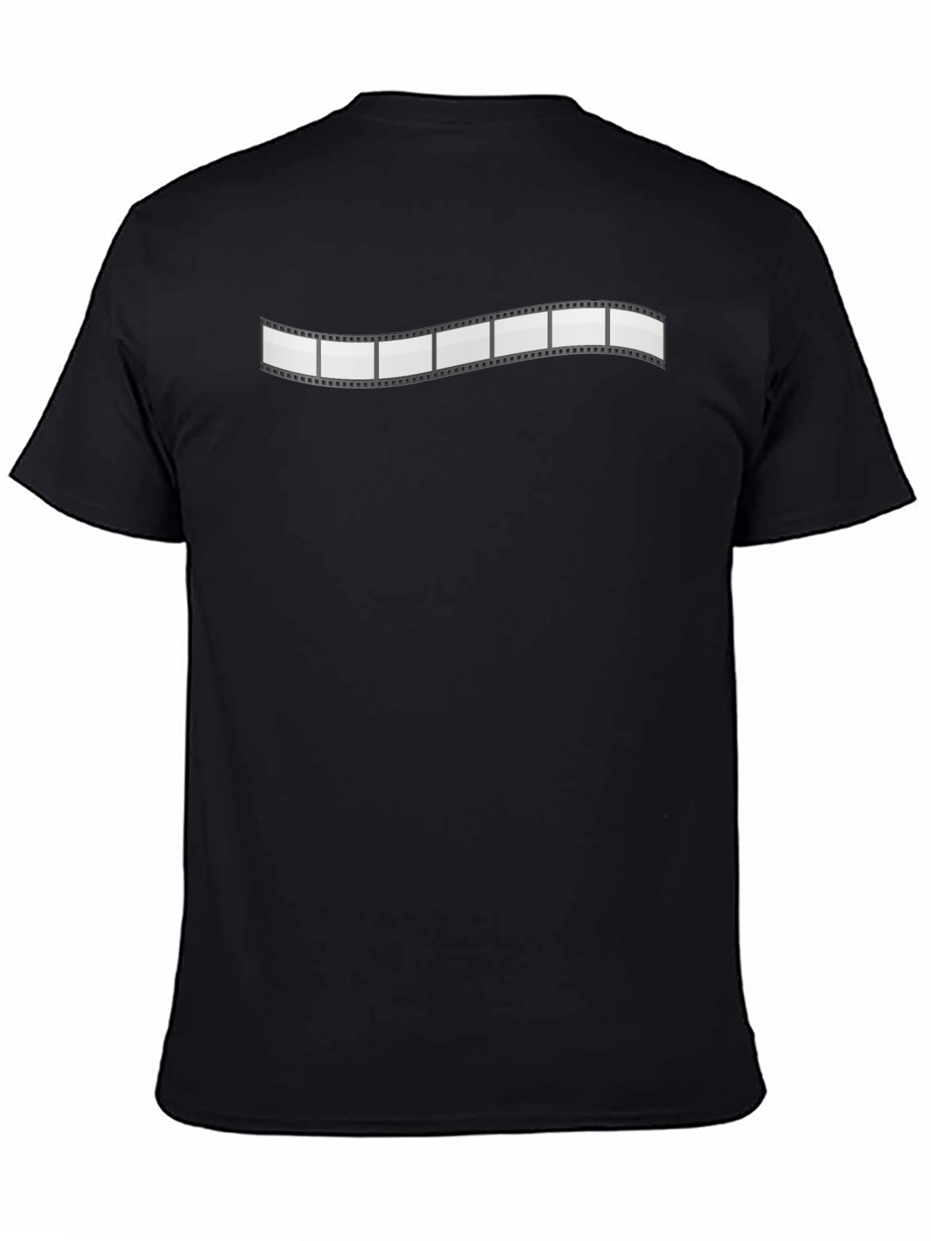 Retro Film Strip Graphic Black T-Shirt