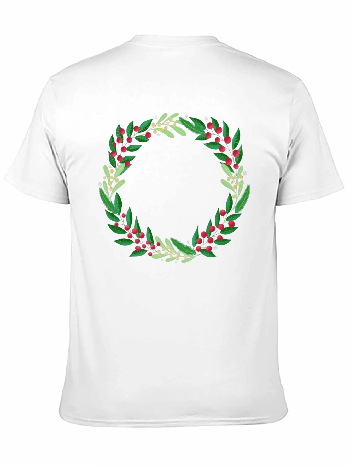 Festive Foliage Wreath Graphic Tee - Unisex