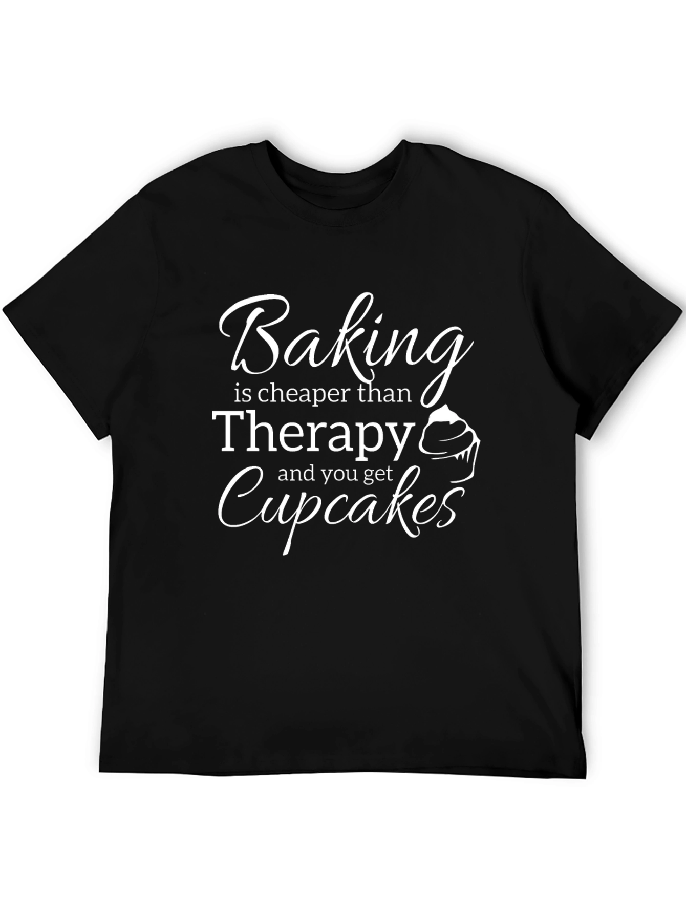 Baking Therapy T-Shirt - Funny Cupcake Tee