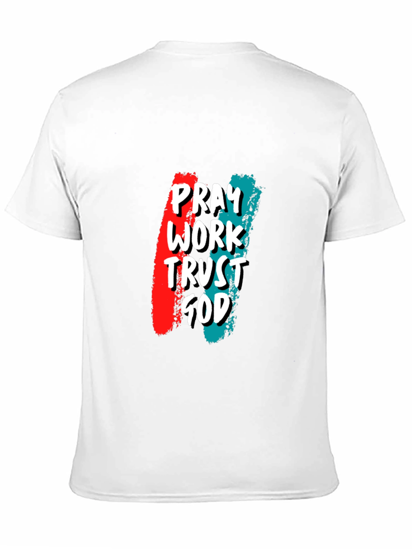 Pray Work Trust God Black Tee