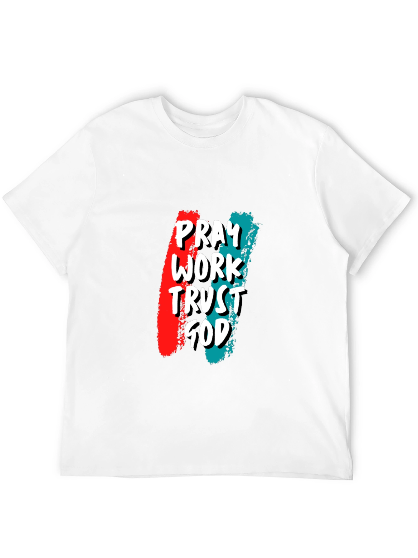 Pray Work Trust God Black Tee