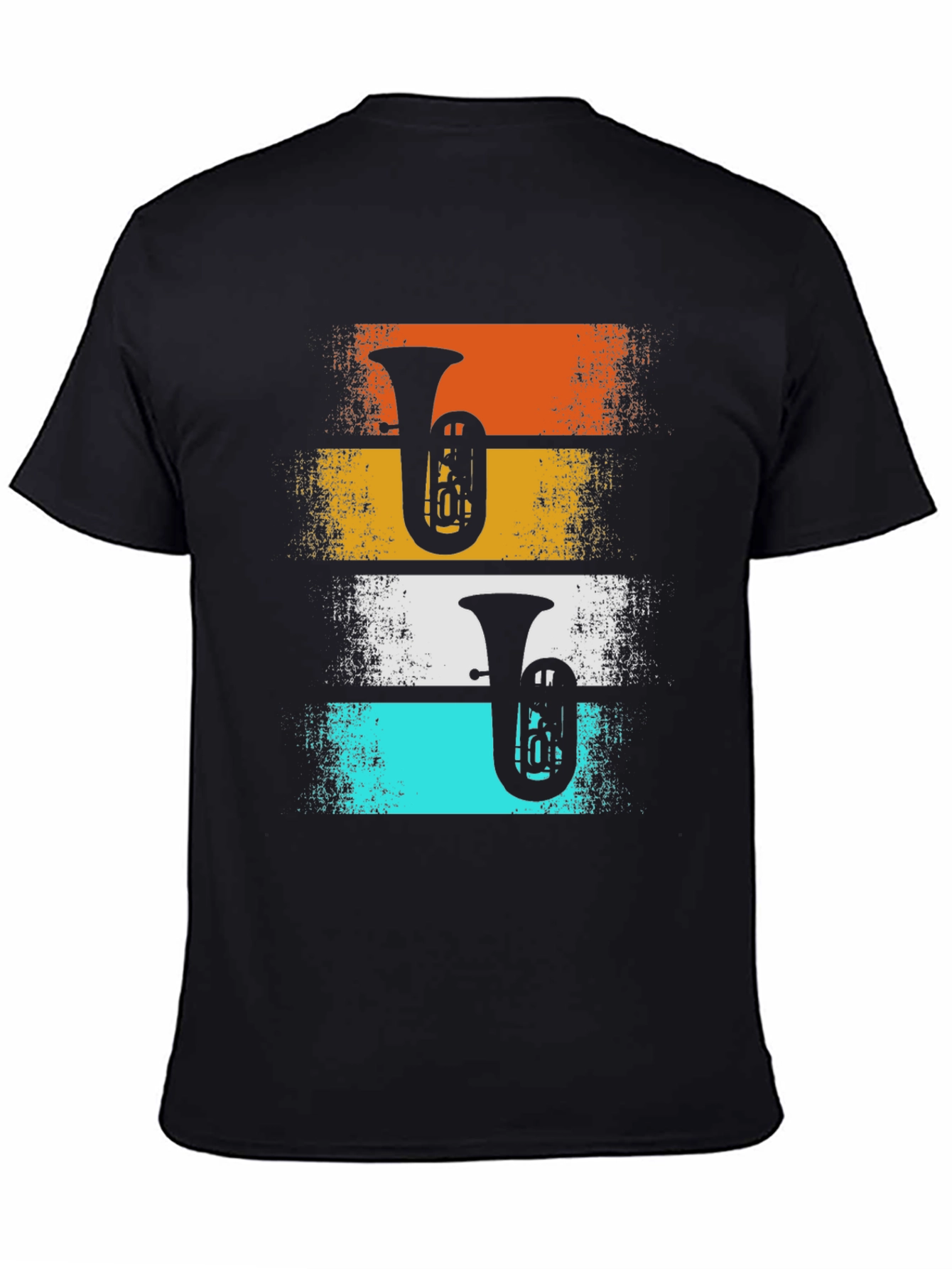 Retro Tuba Player Graphic Tee - Band Instrument T-Shirt