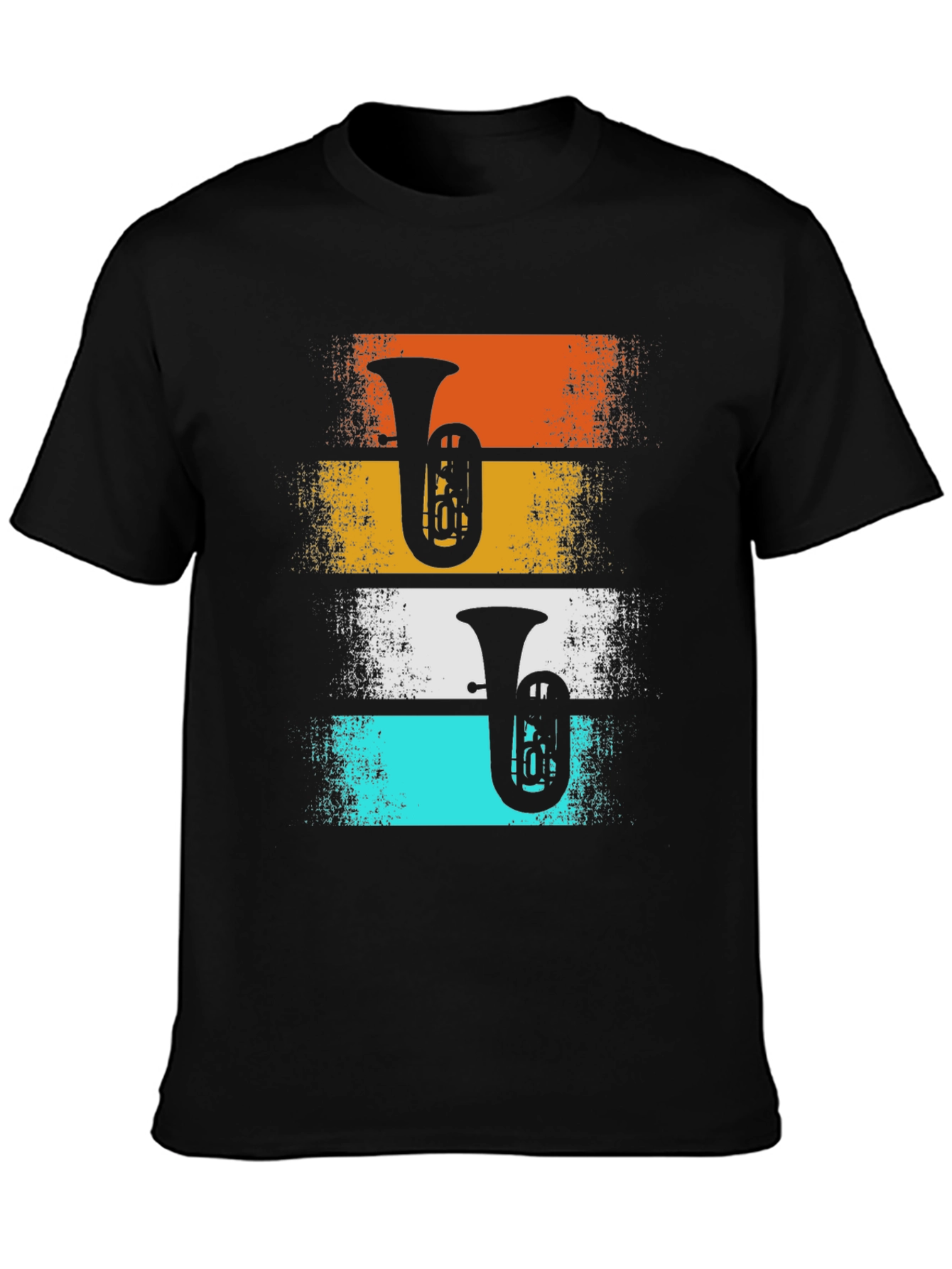 Retro Tuba Player Graphic Tee - Band Instrument T-Shirt