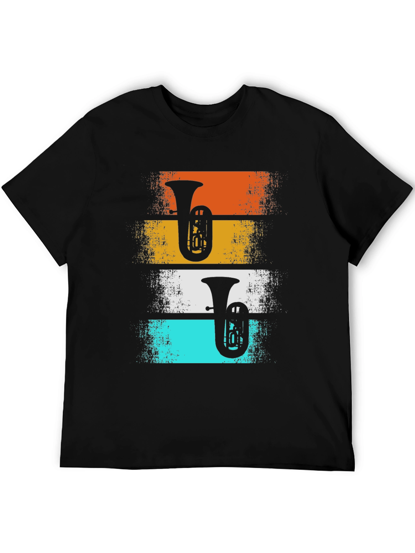Retro Tuba Player Graphic Tee - Band Instrument T-Shirt