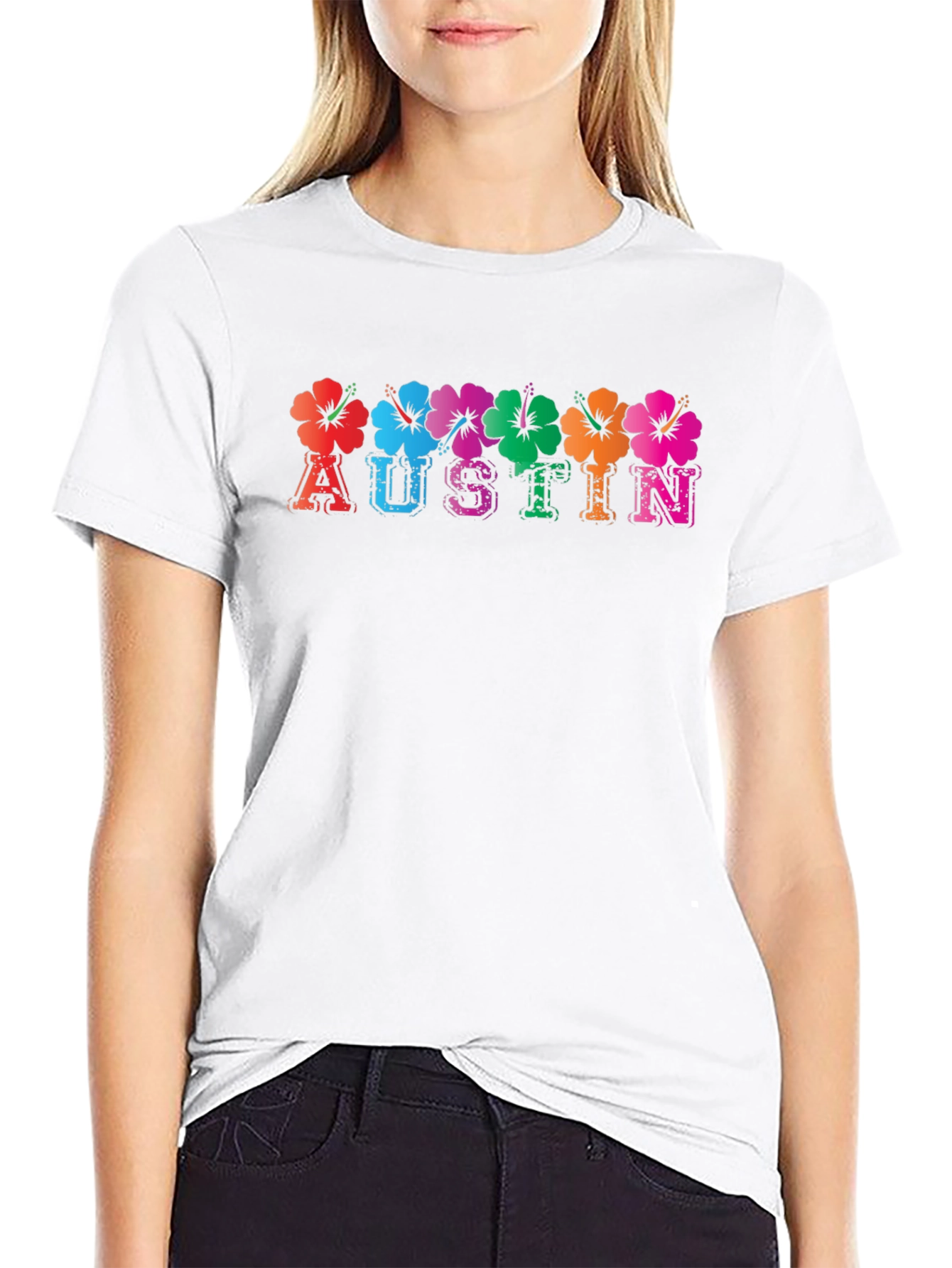 Austin Floral T-Shirt - Vibrant City Pride Tee