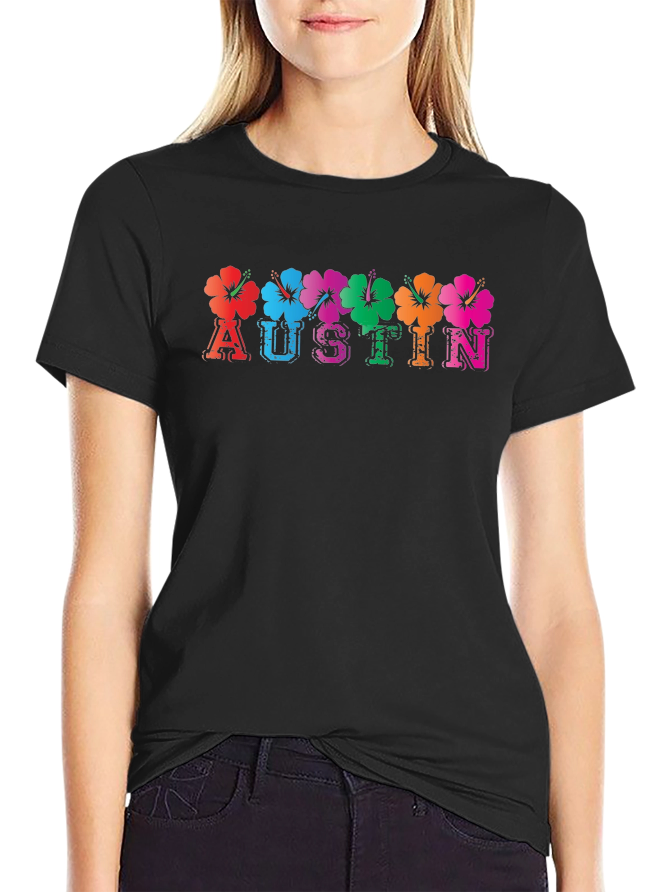 Austin Floral T-Shirt - Vibrant City Pride Tee