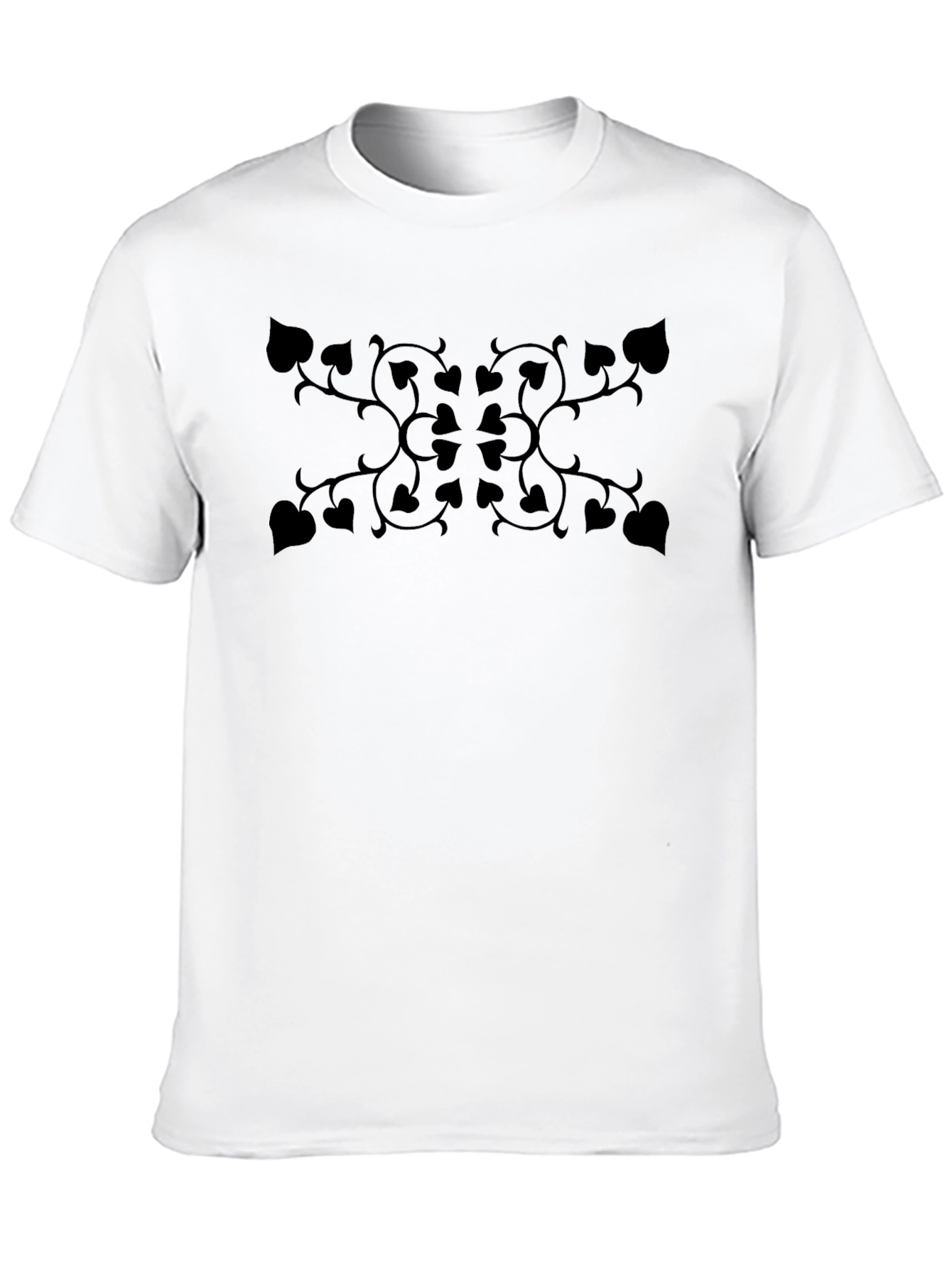 Modern Botanical Black T-Shirt
