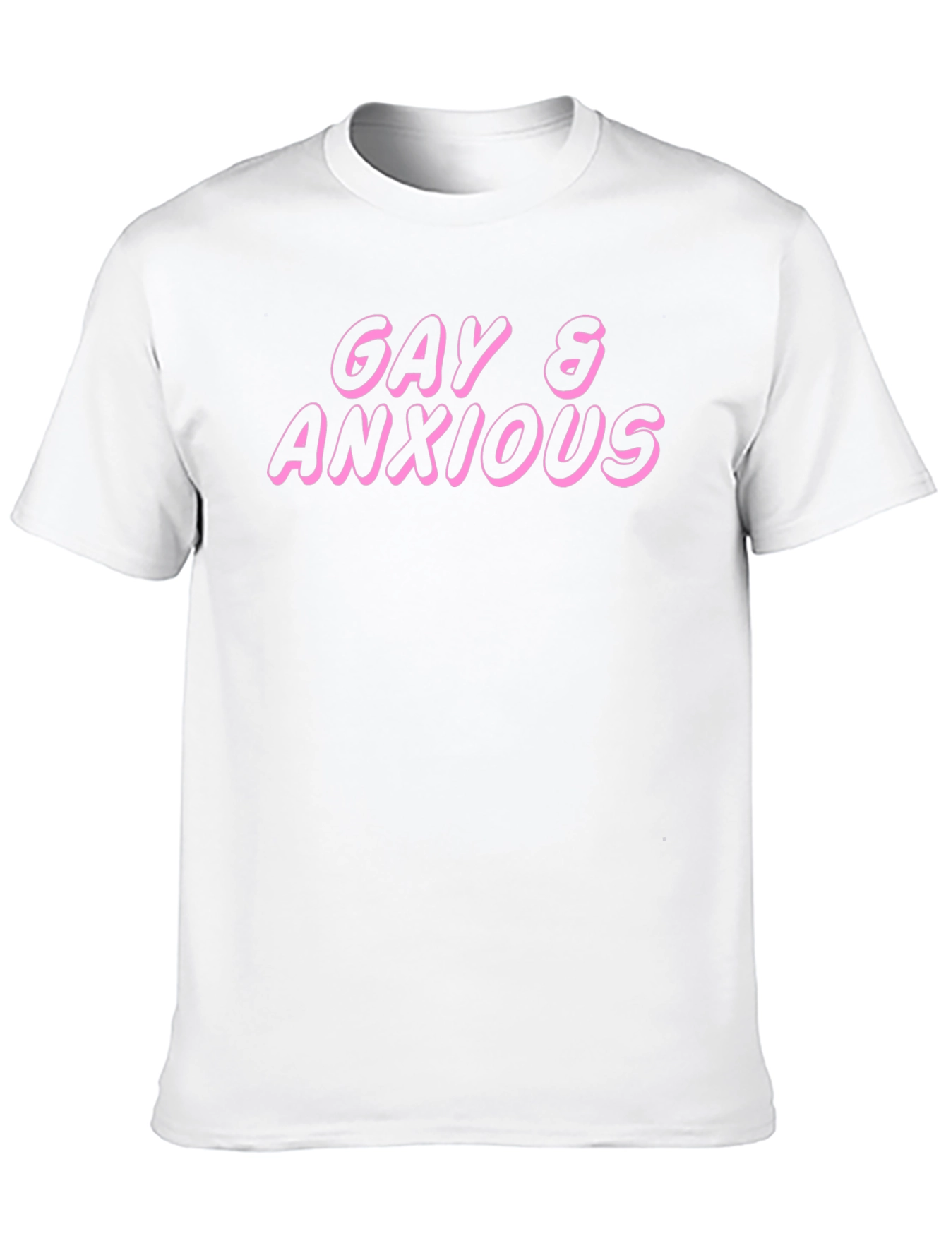 Gay & Anxious Graphic Tee - Black Unisex T-Shirt