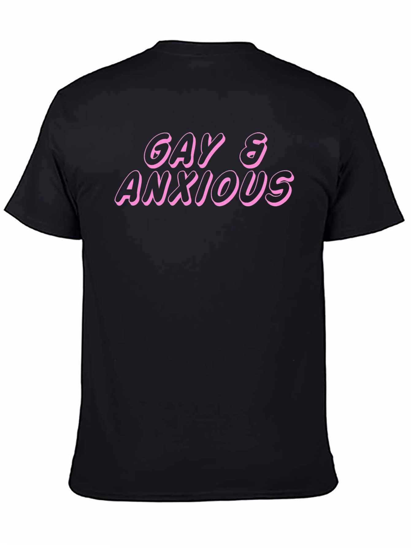 Gay & Anxious Graphic Tee - Black Unisex T-Shirt