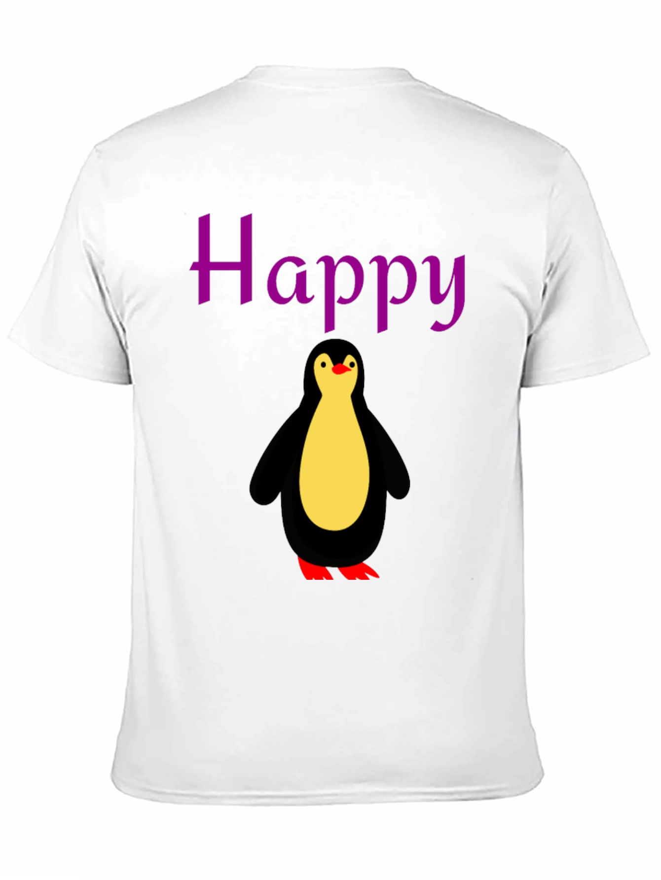 Happy Penguin Graphic Tee - Black