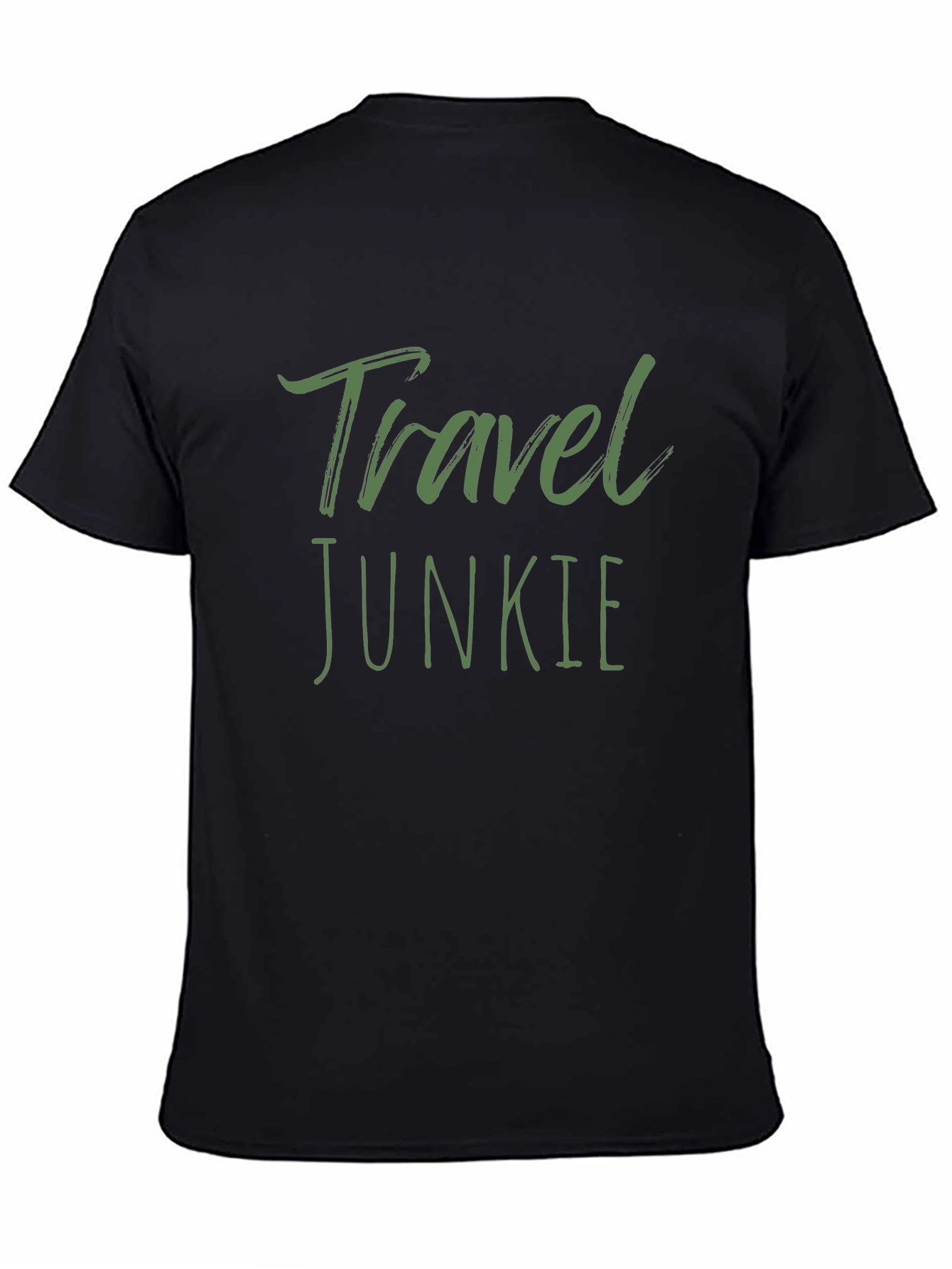 Travel Junkie T-Shirt - Black Graphic Tee