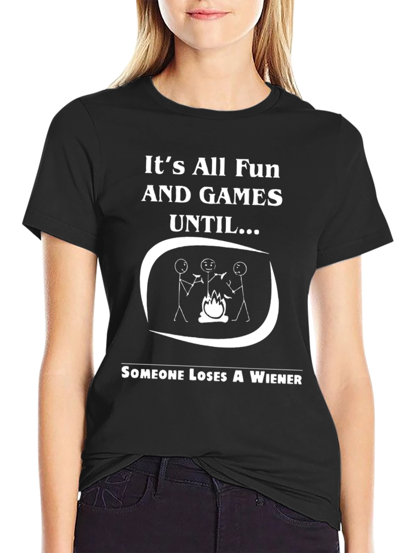 Funny Camping T-Shirt - Loses a Wiener Tee
