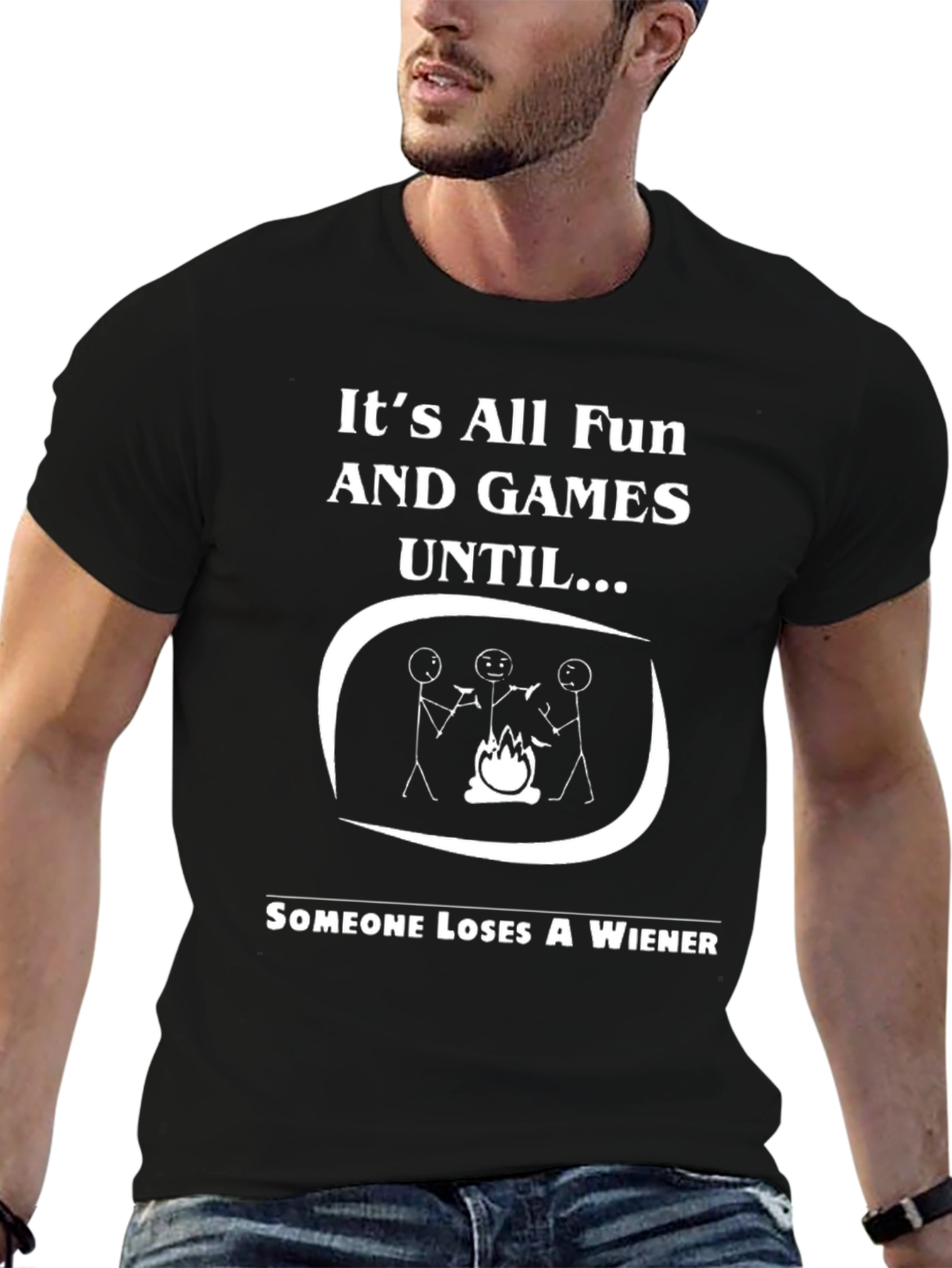 Funny Camping T-Shirt - Loses a Wiener Tee