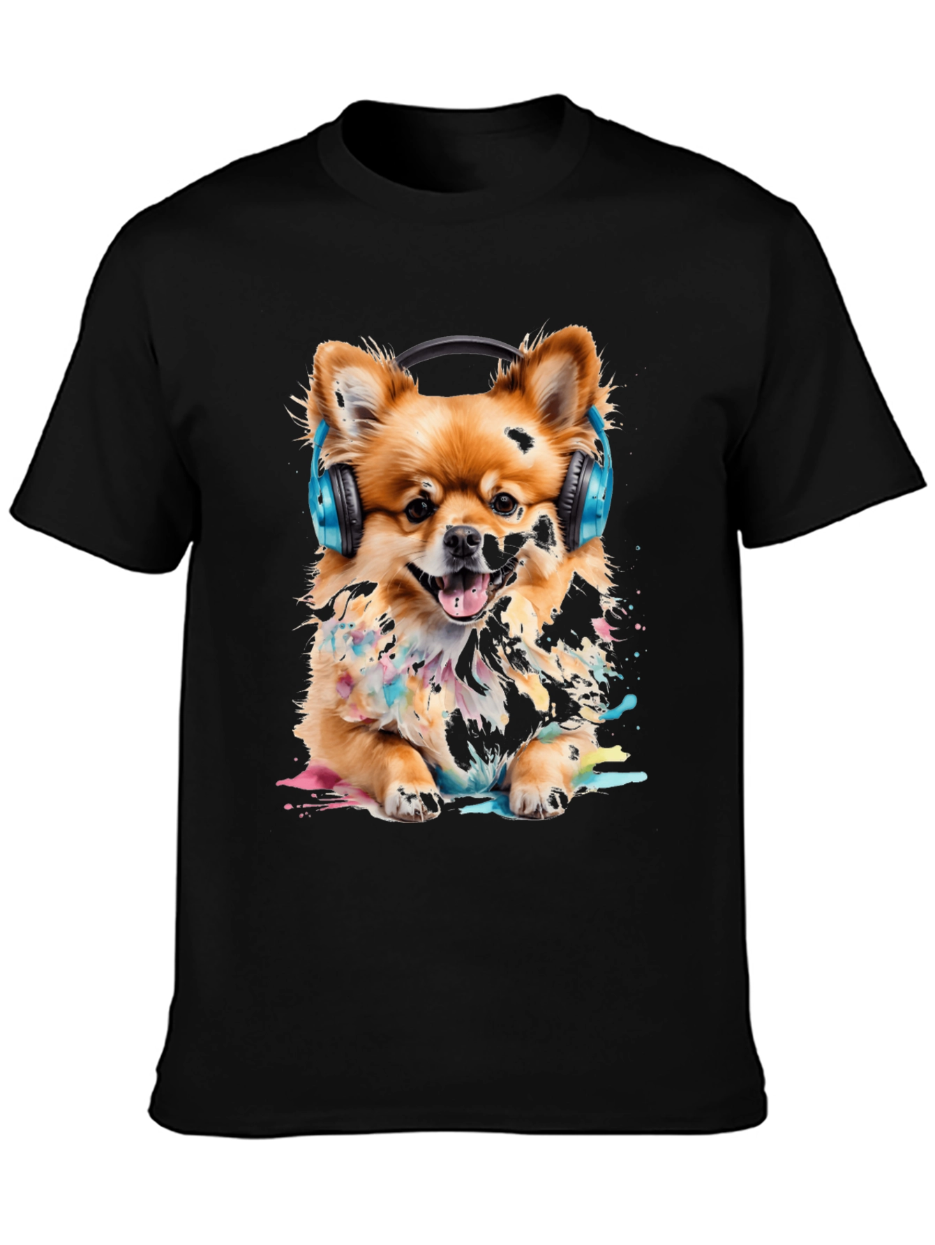 Dog with Headphones T-Shirt