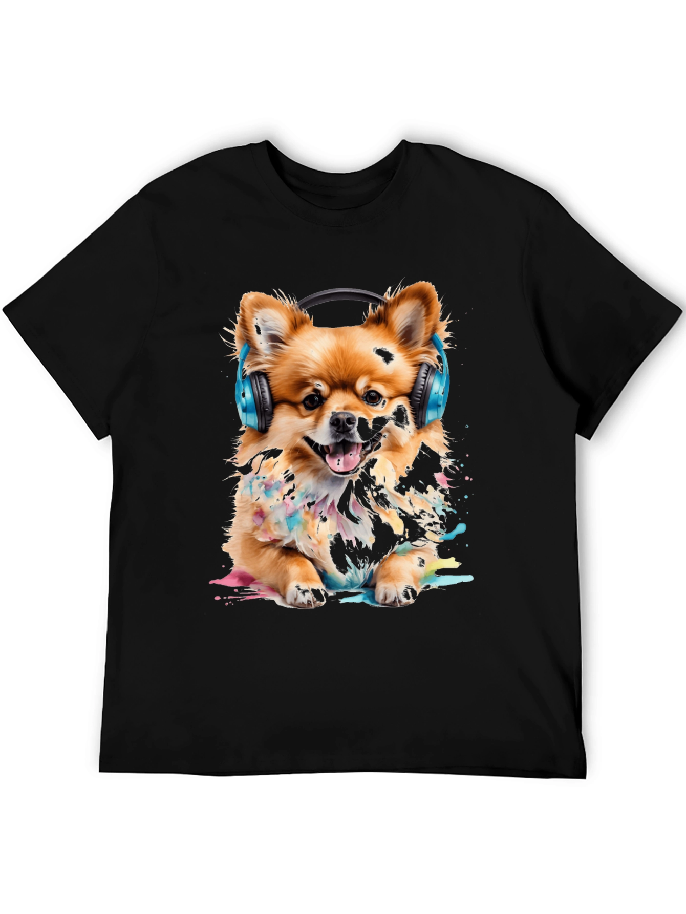 Dog with Headphones T-Shirt