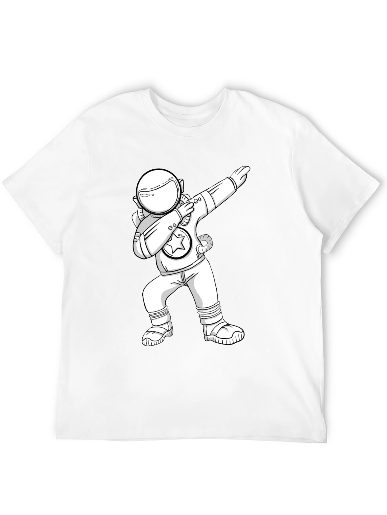 Dabbing Astronaut Graphic T-Shirt - Black
