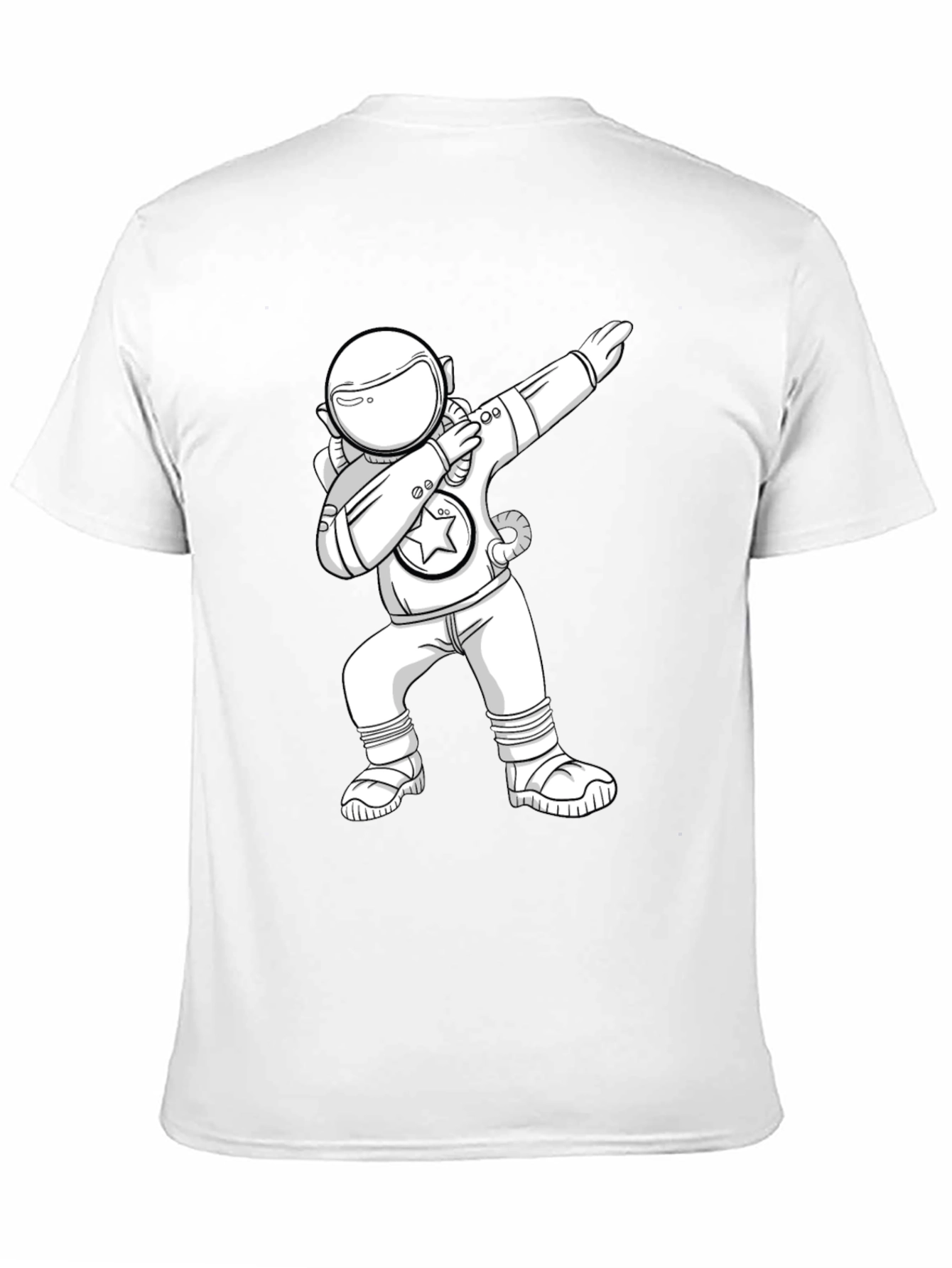 Dabbing Astronaut Graphic T-Shirt - Black