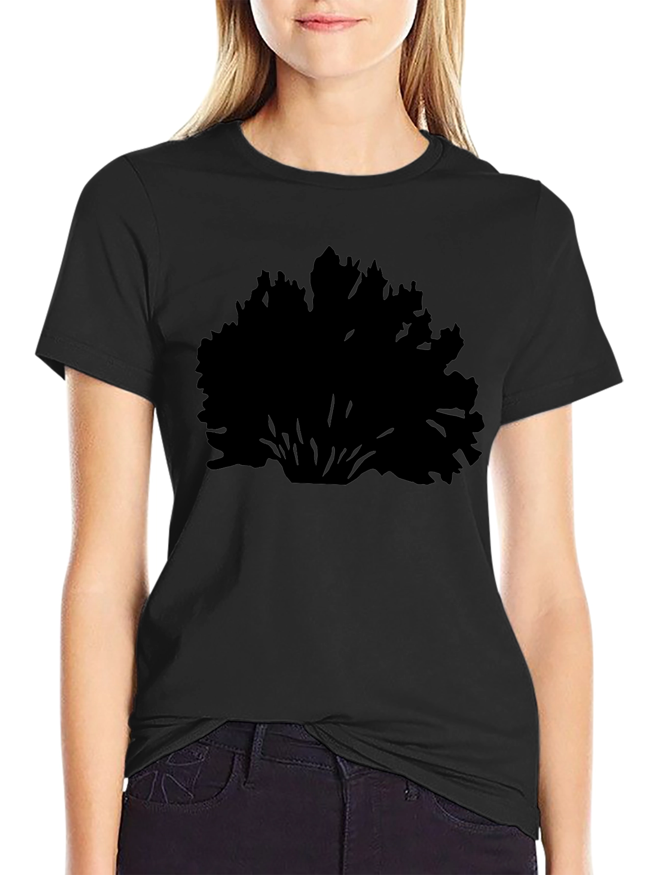 Black Bush Silhouette Mens T-Shirt