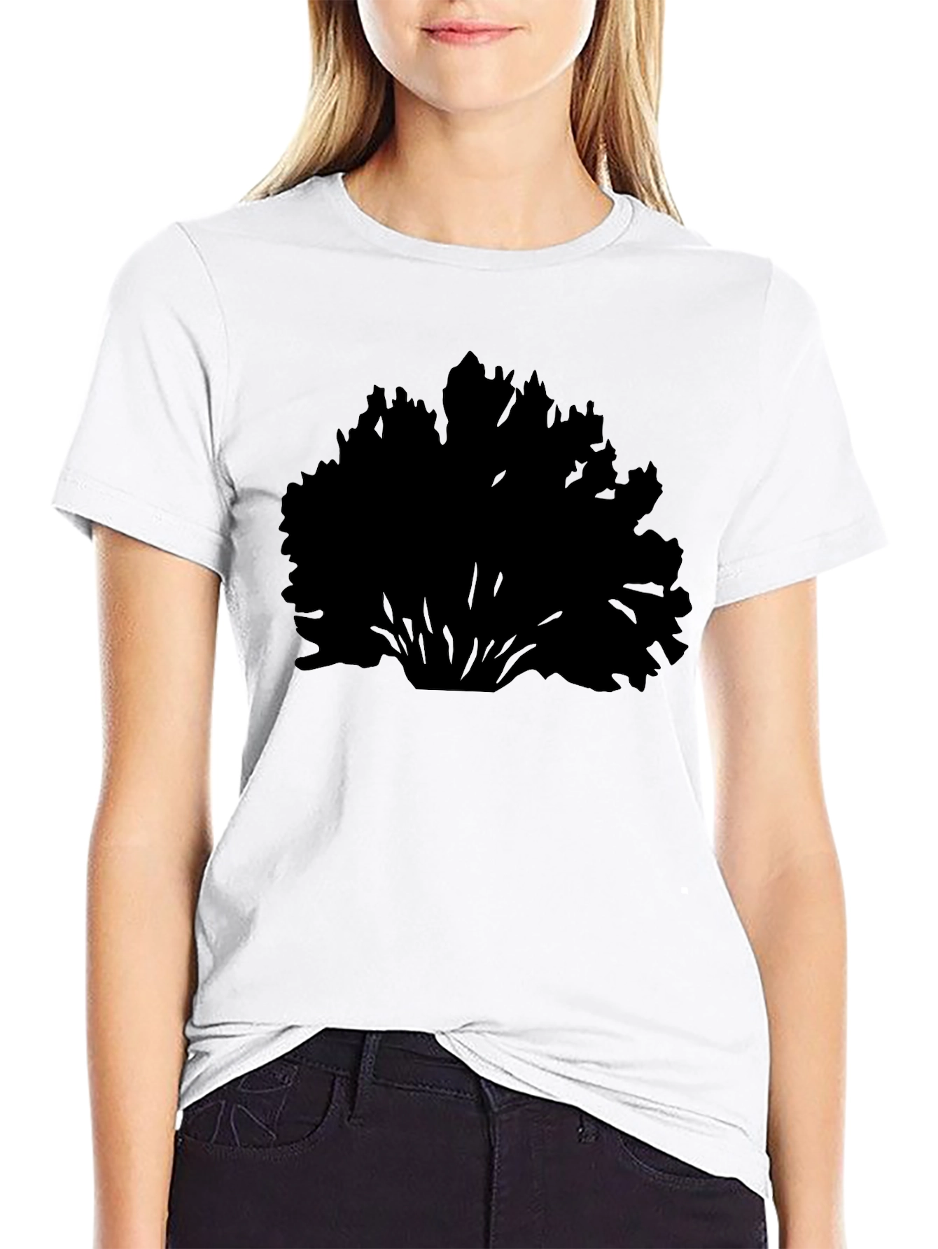 Black Bush Silhouette Mens T-Shirt