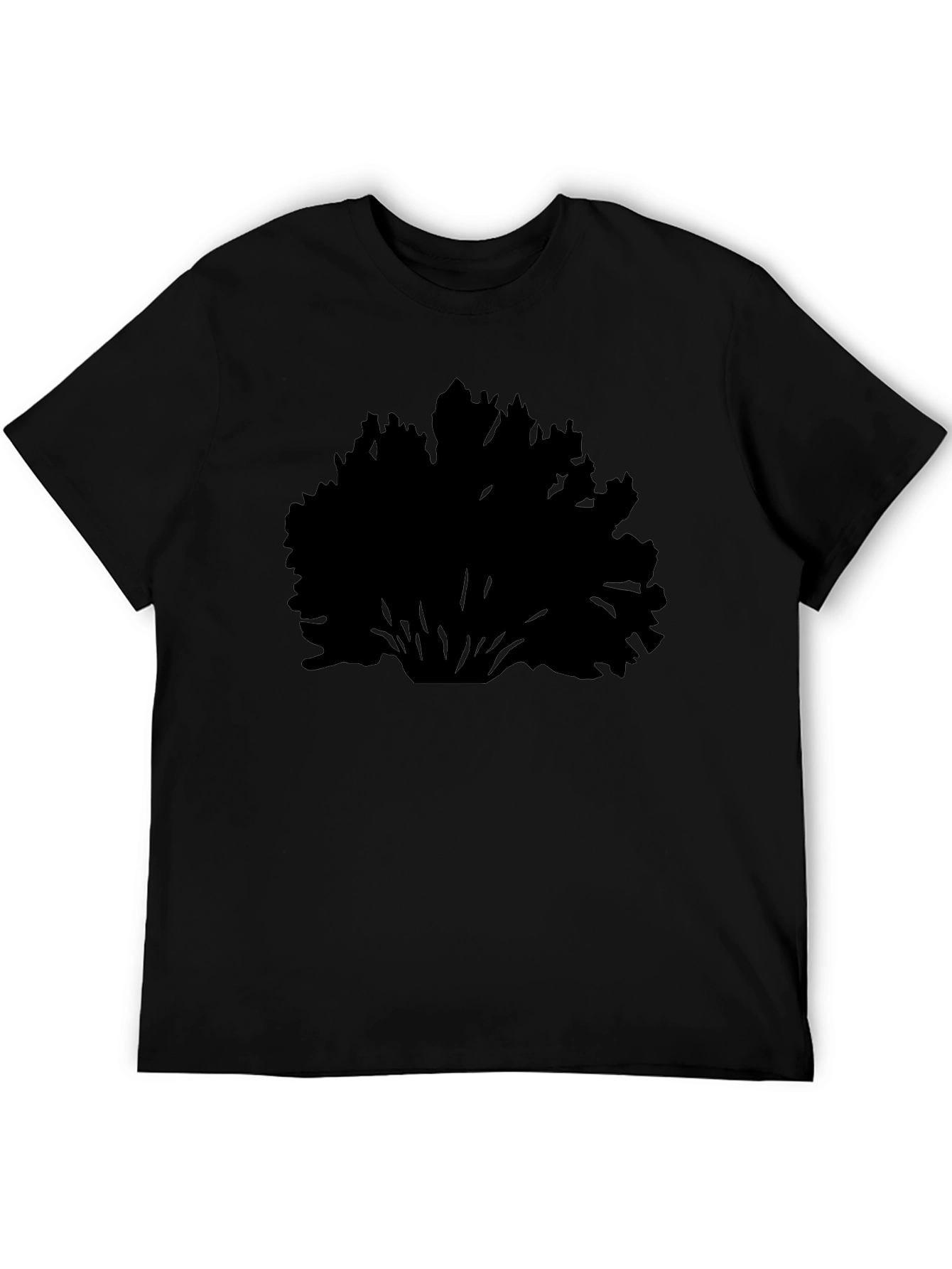 Black Bush Silhouette Mens T-Shirt
