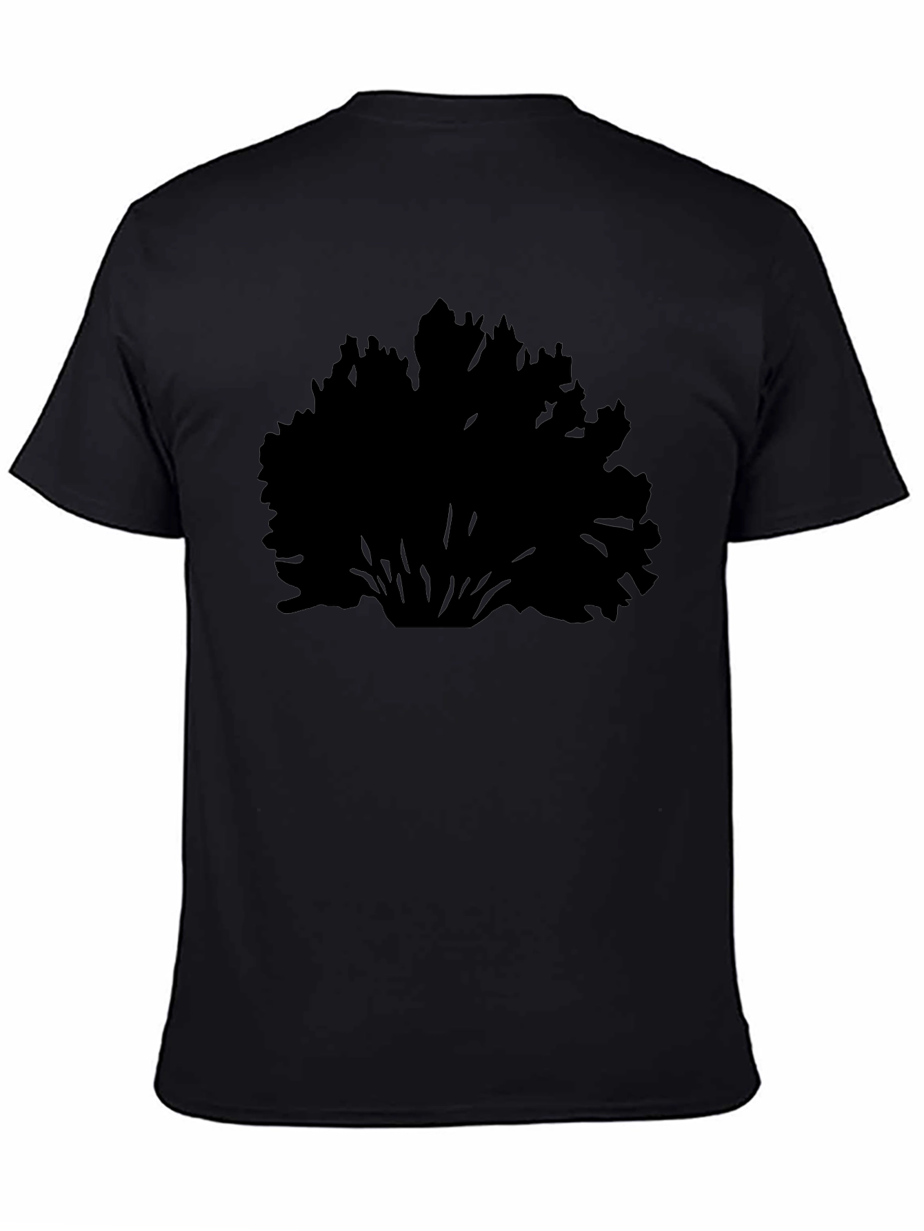 Black Bush Silhouette Mens T-Shirt