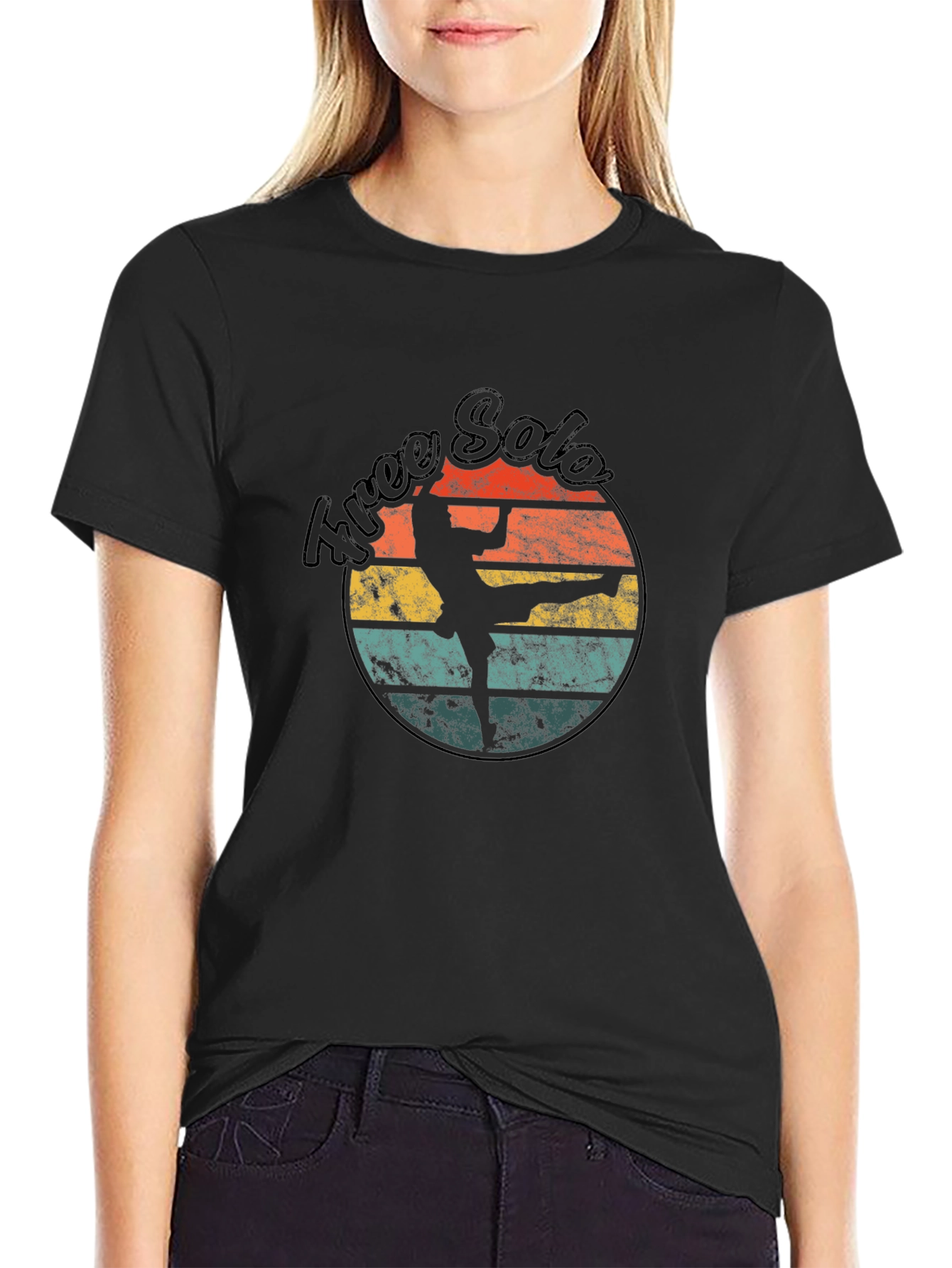 Retro Free Solo T-Shirt - Black Graphic Tee