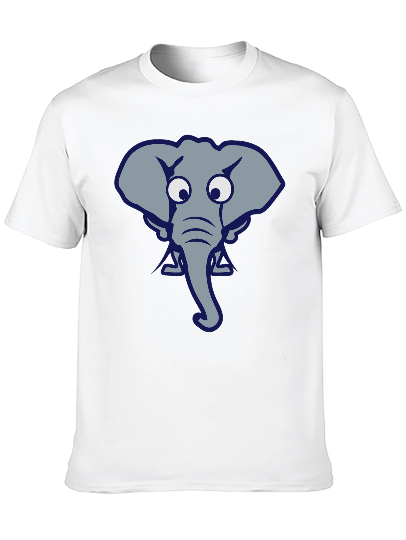 Funny Elephant Graphic Tee - Black Cotton T-Shirt