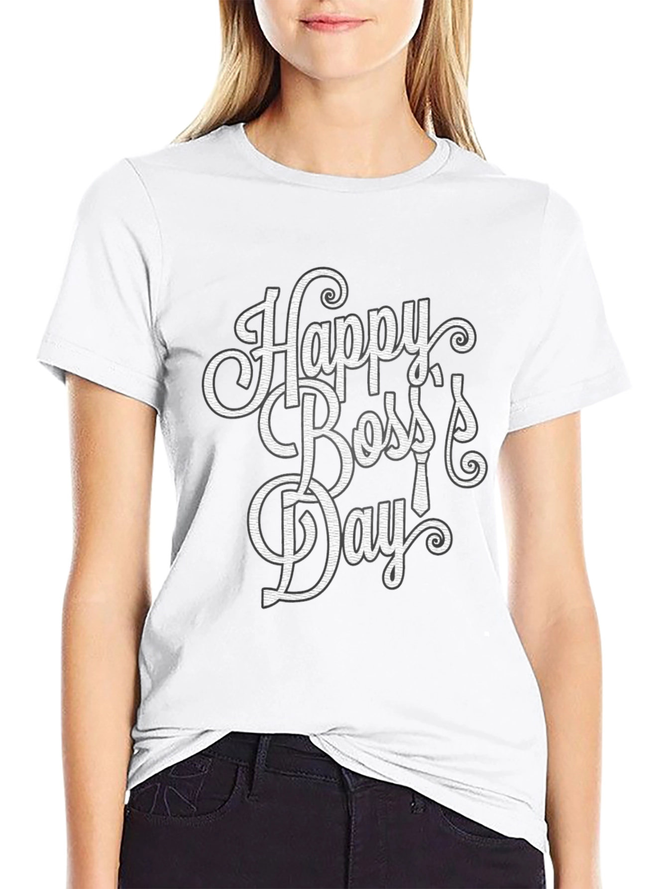 Happy Bosss Day Graphic Tee - Mens Black T-Shirt
